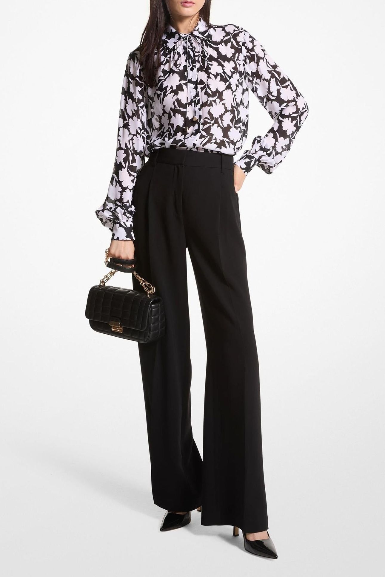 SHADOW FLEUR TOP BLACK/WHITE 1
