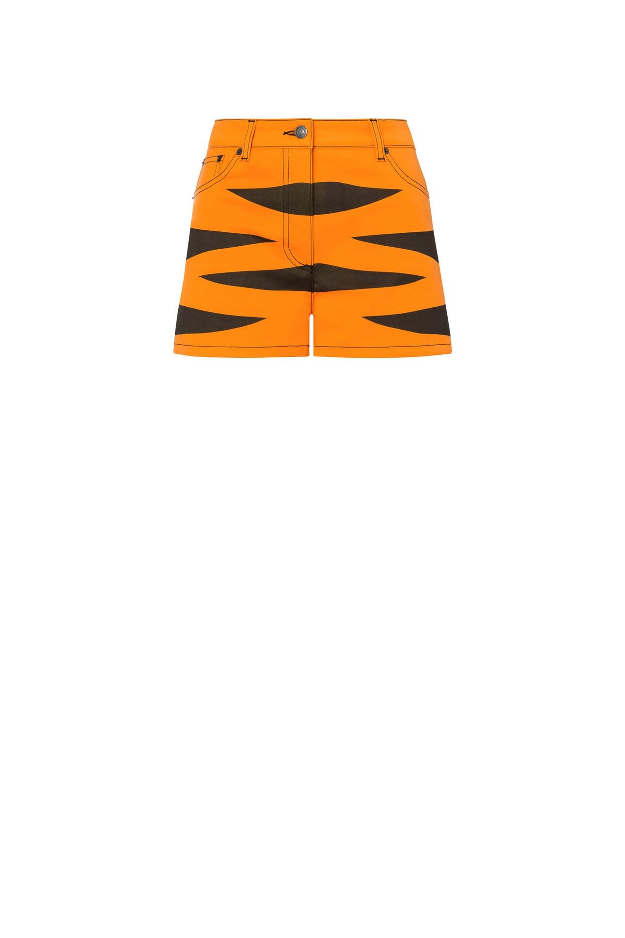 CHINESE NEW YEAR COTTON GABARDINE SHORTS ORANGE 3