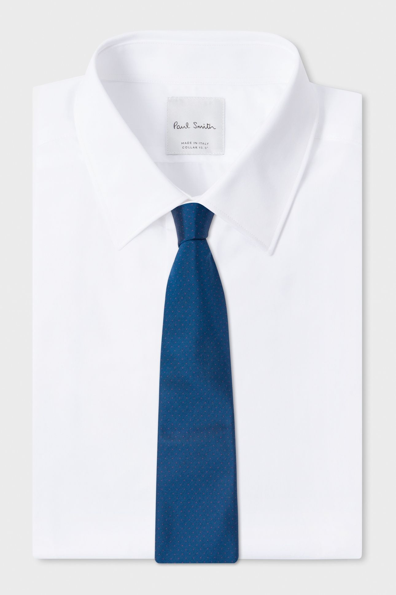 MEN TIE 8CM WIDE PIN DOT NAVY 3