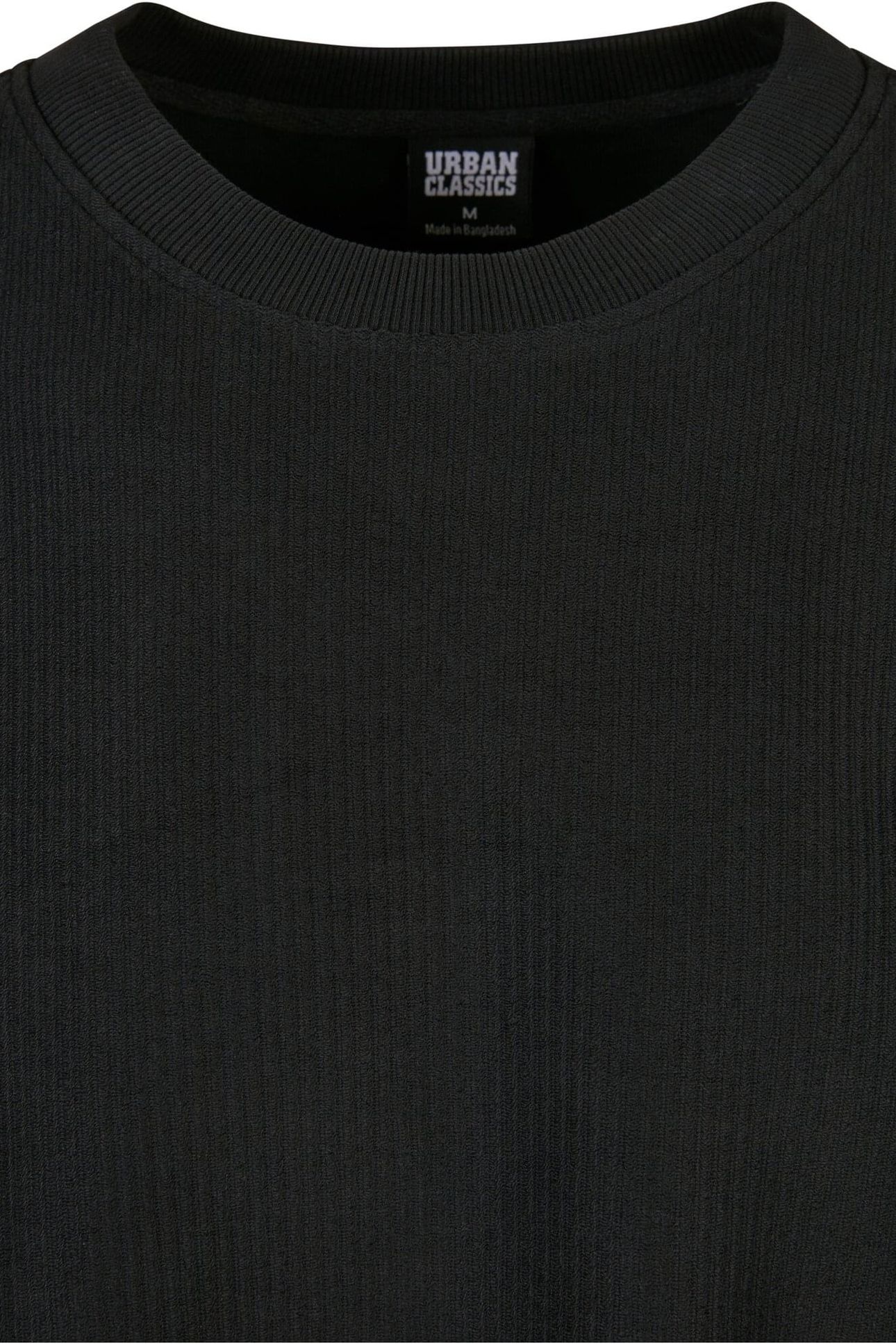 RIB TERRY BOXY CREW BLACK 9