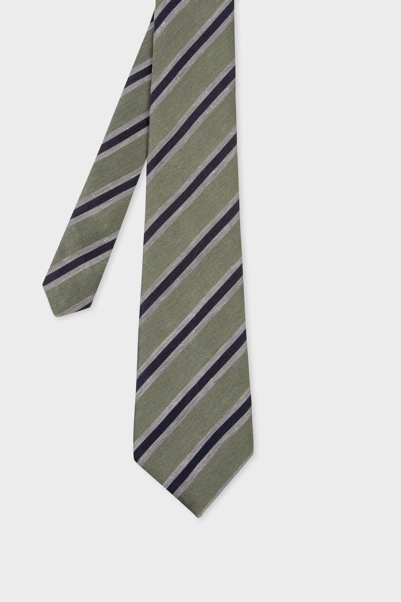 MEN TIE PASTEL STRIPE BOTTLE GREEN 4