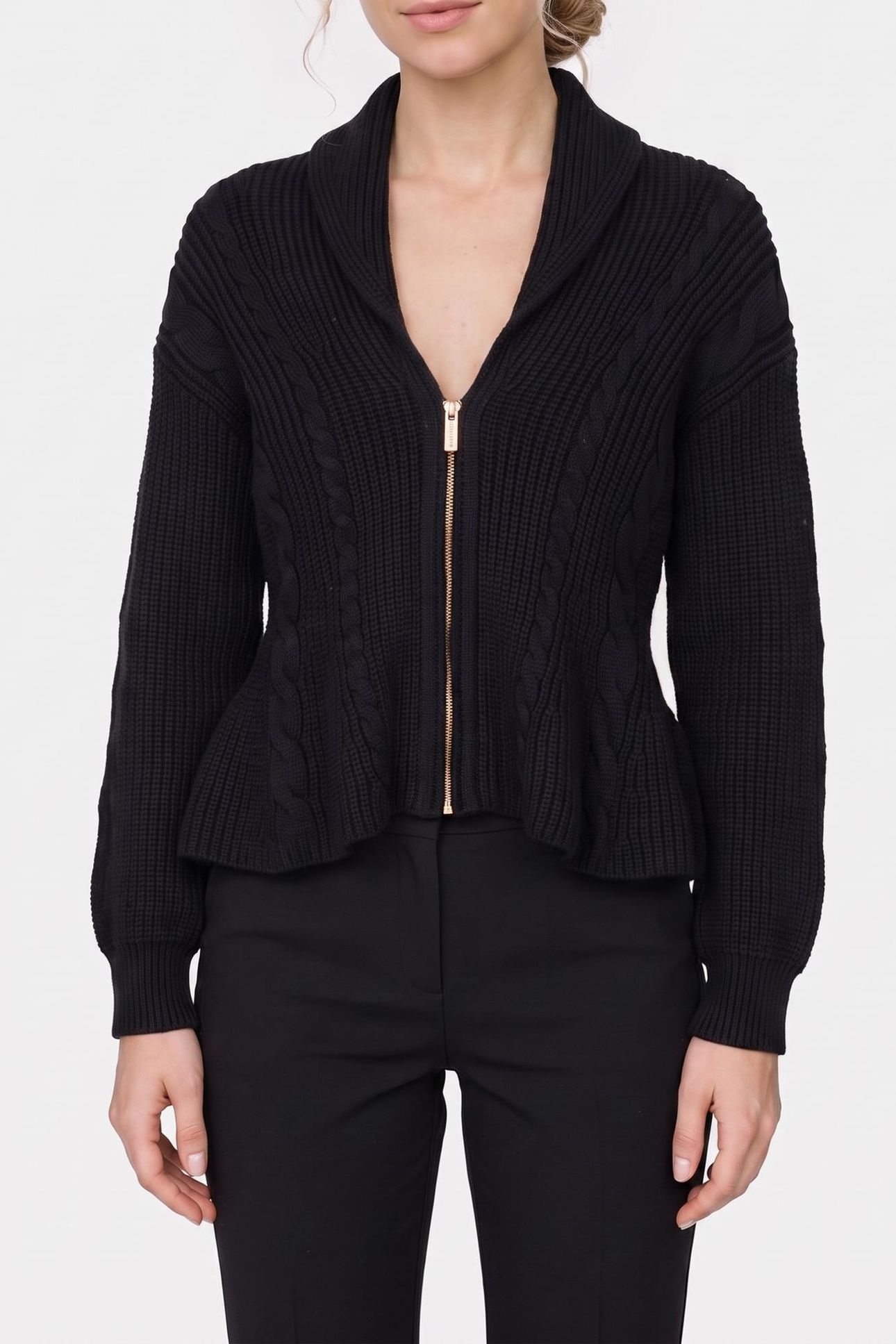 ADARA CABLE ZIPPED C JET BLACK A996 1