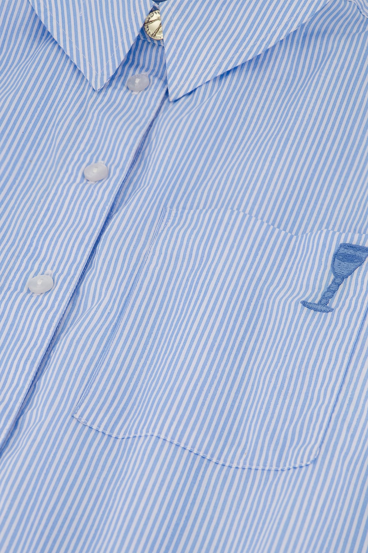 ALEX BLOUSE WARM WHITE/POOL BLUE 5