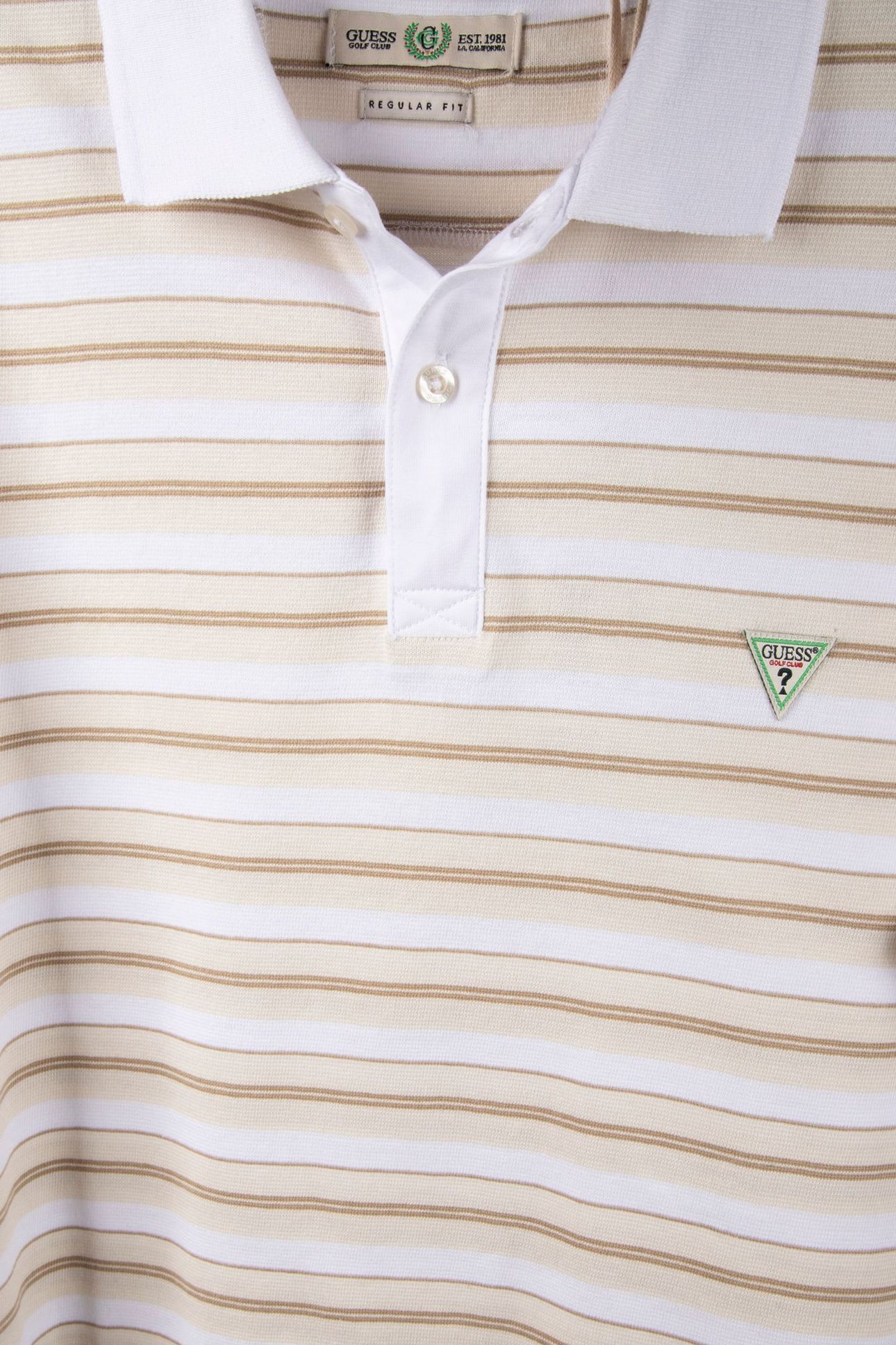 YARN DYE STRIPED SS WHITE / QUICK SAND S 4