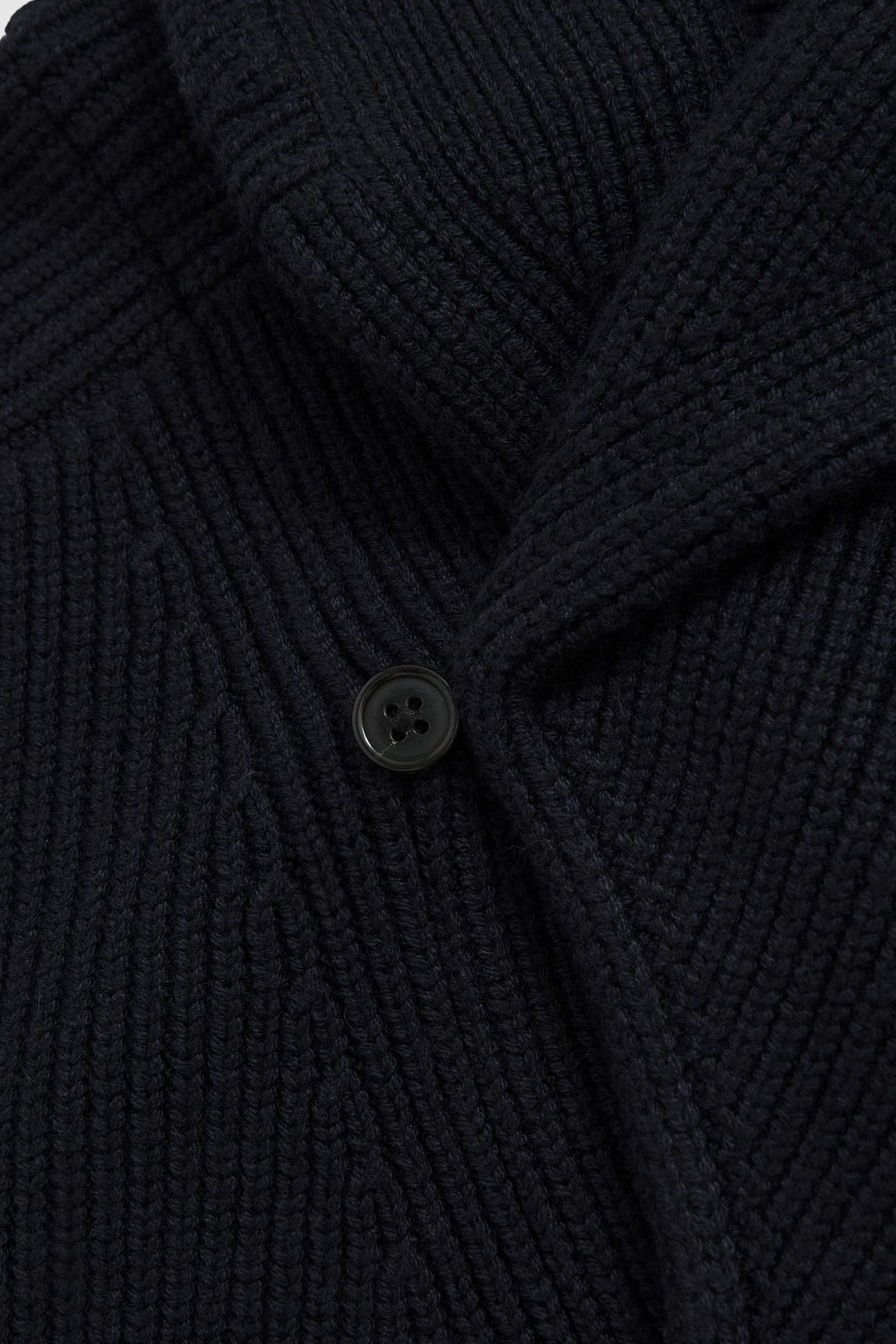 LS SHAWL COLLAR RIBBED CARDIGAN NAVY 6