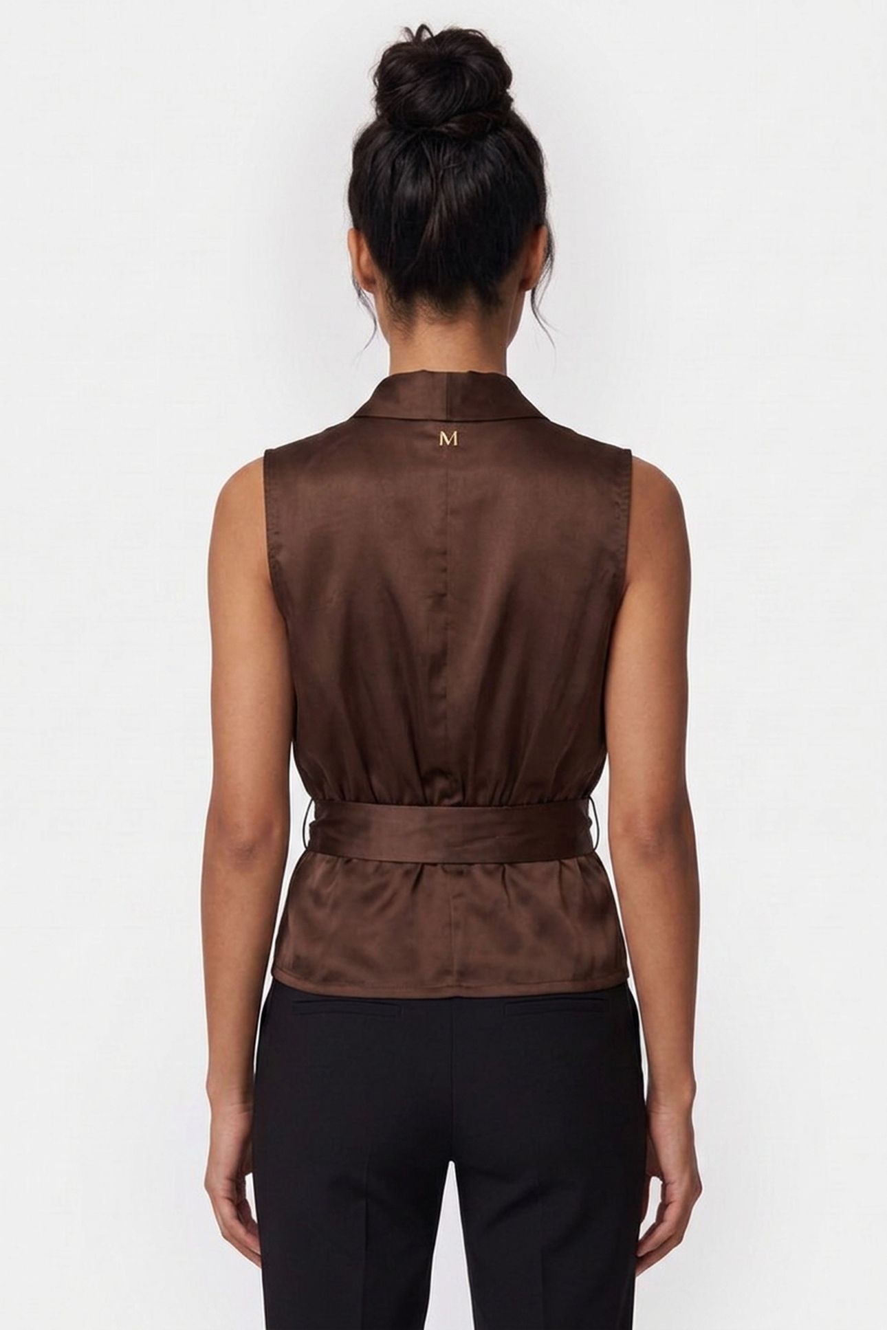 IVA OVERLAP SL BLOUS RICH BROWN 2
