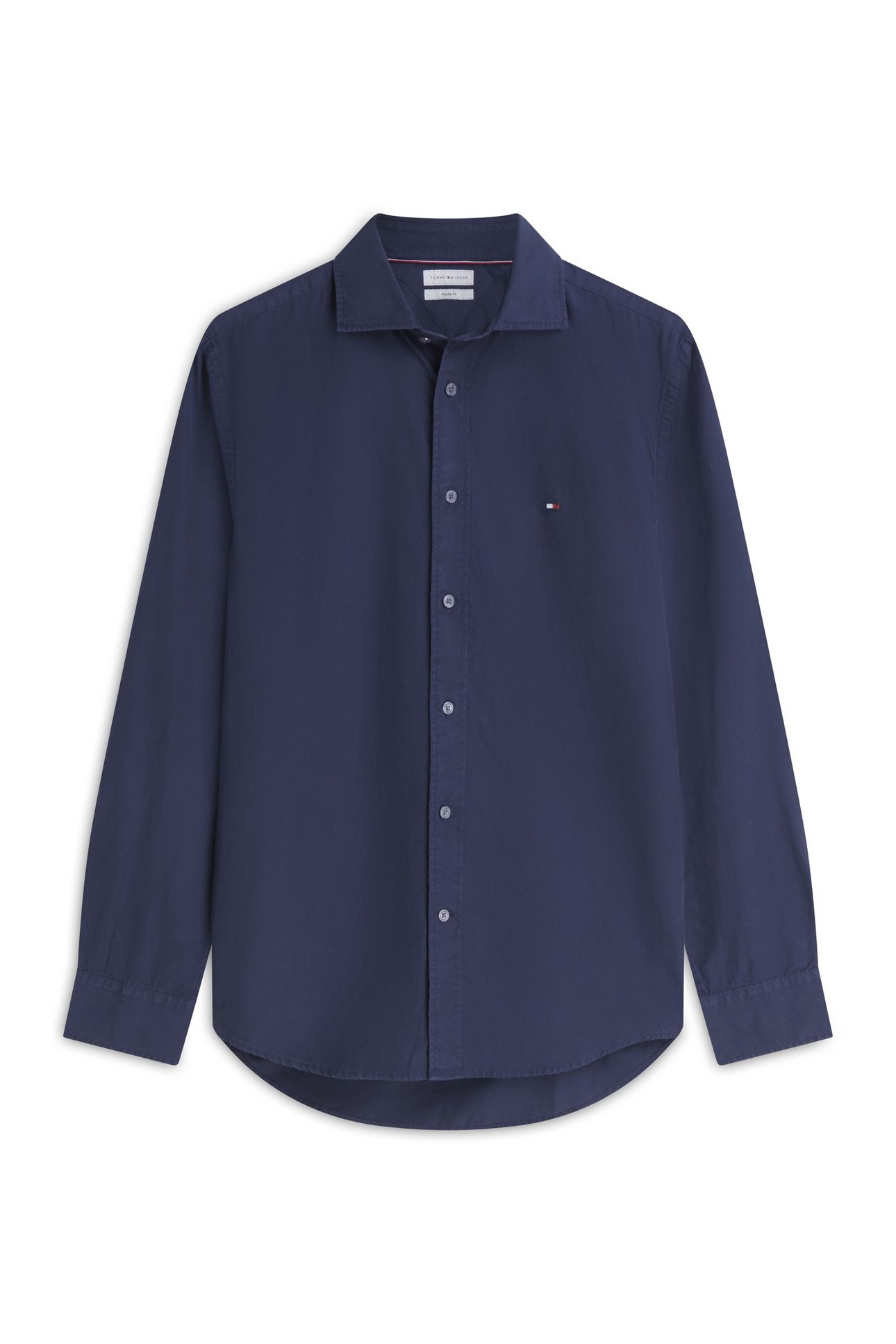 REGULAR FIT WASHED POPLIN SHIRT CARBON NAVY 7