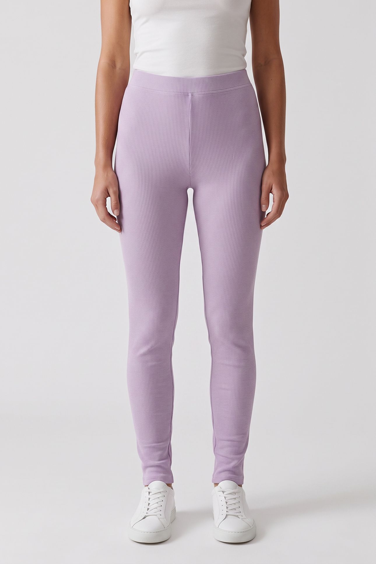 RESTOREKNIT HIGH-WAISTED 7/8 LEGGING SKY PURPLE HEATHER 1