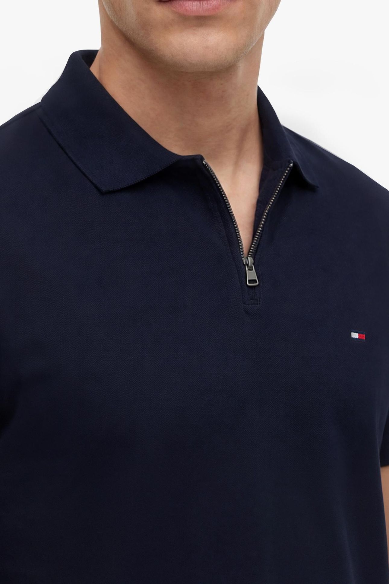 MERC PIQUE ZIP REGULAR POLO DESERT SKY 5