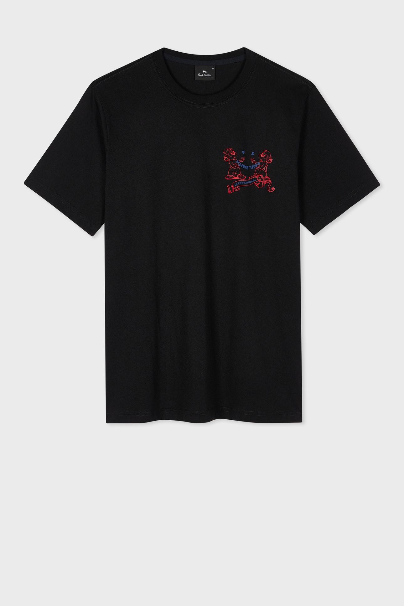MENS REG FIT SS T SHIRT INTERNATIONAL BLACK 5