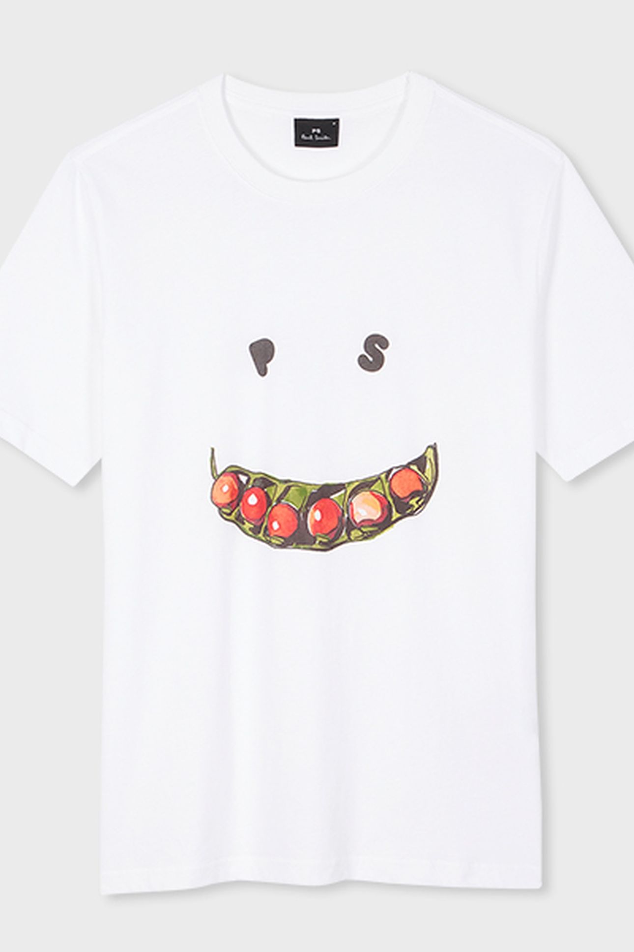 MENS REG FIT T SHIRT HAPPY PEAS WHITE 2