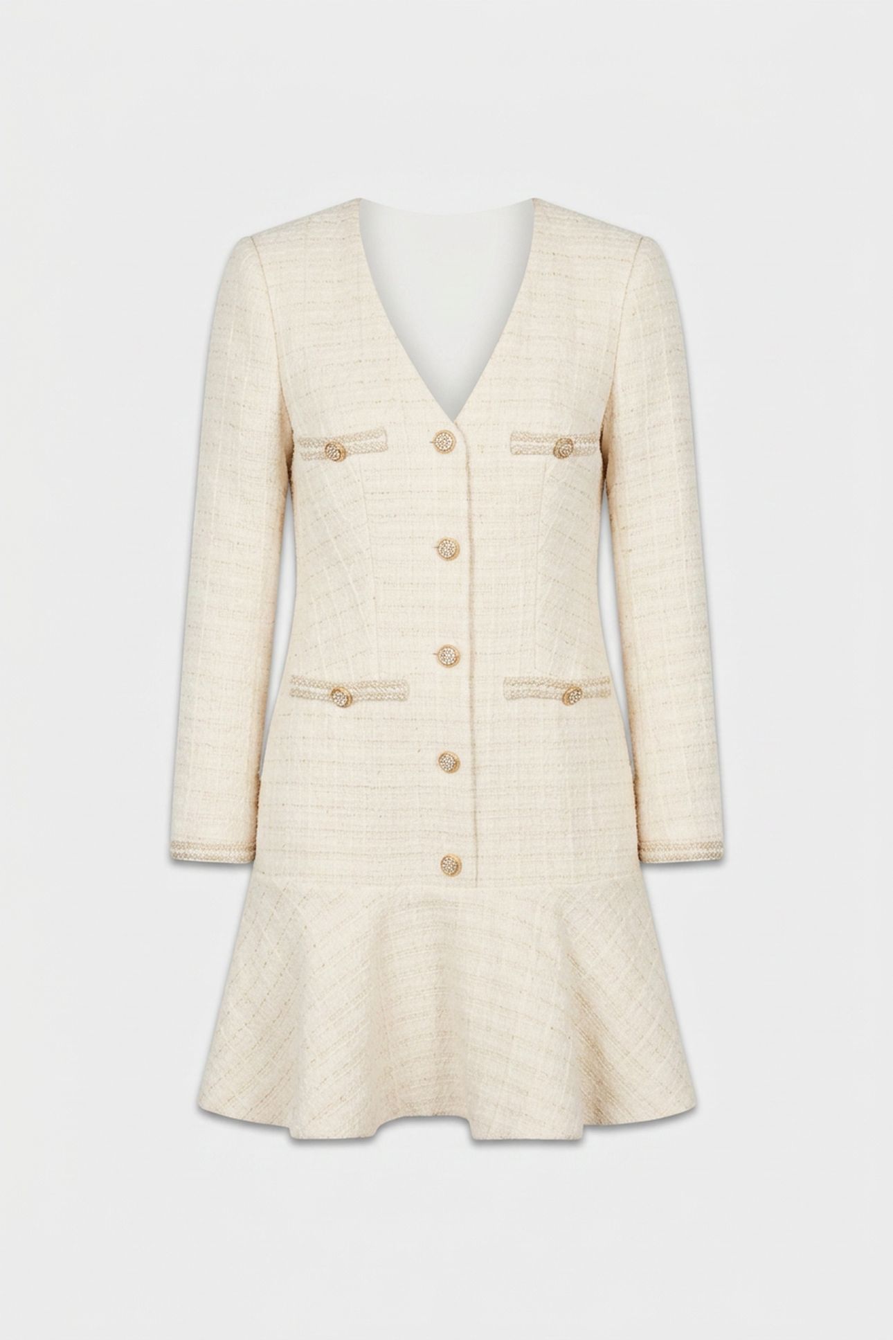SUE FRILL LS MINIDRE MACADAMIA MULTI 3