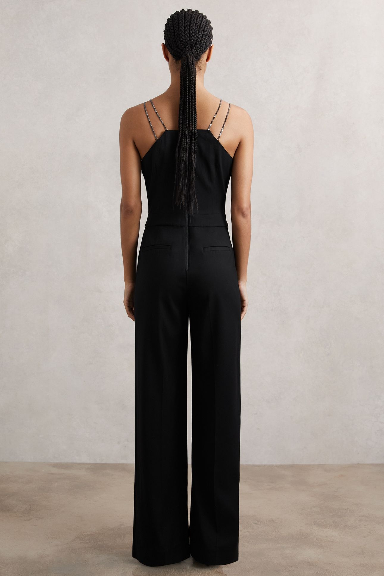 CHAIN DETAIL JUMPSUIT BLACK 3