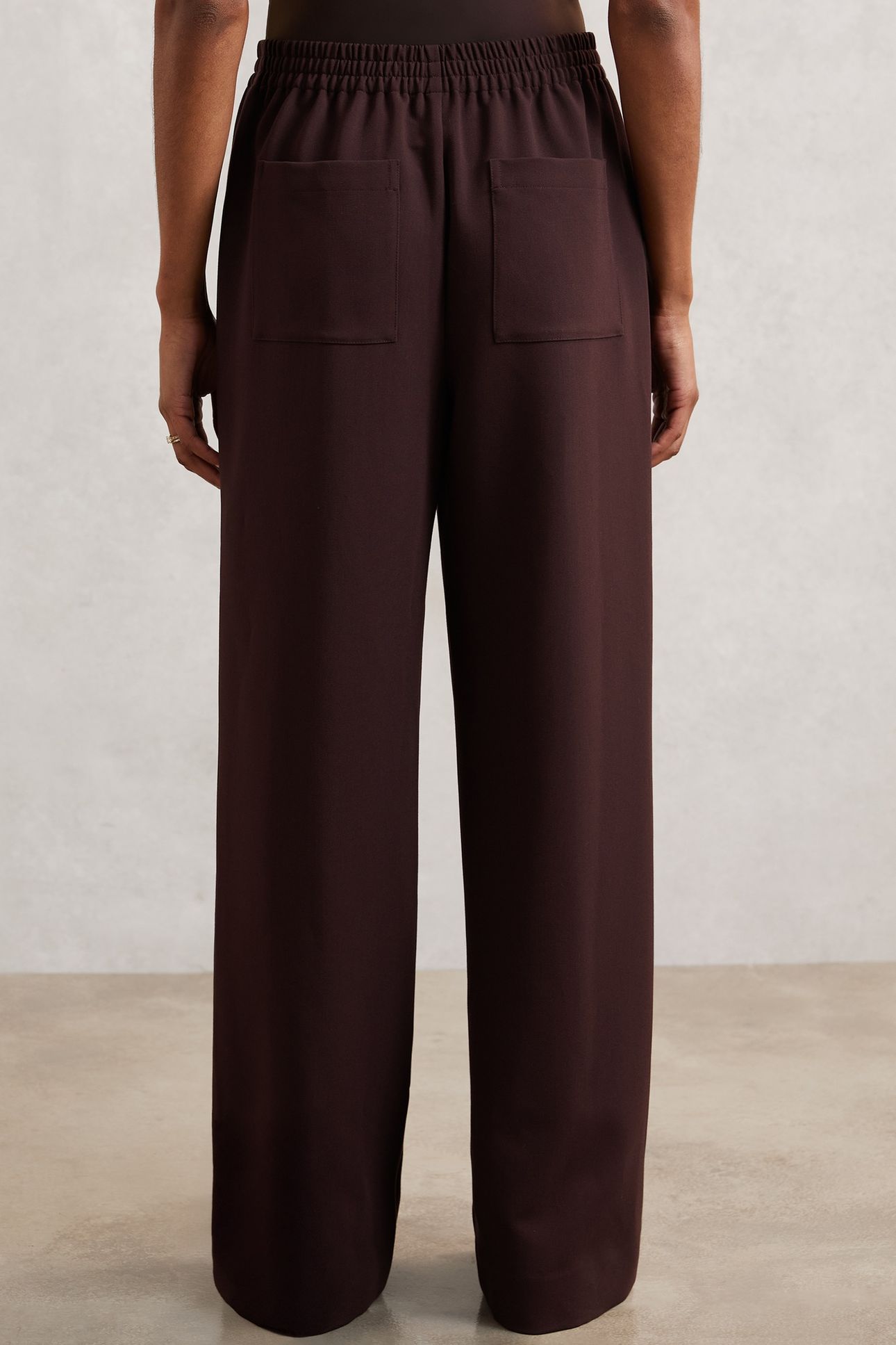 WIDE LEG TROUSER BURGUNDY 2