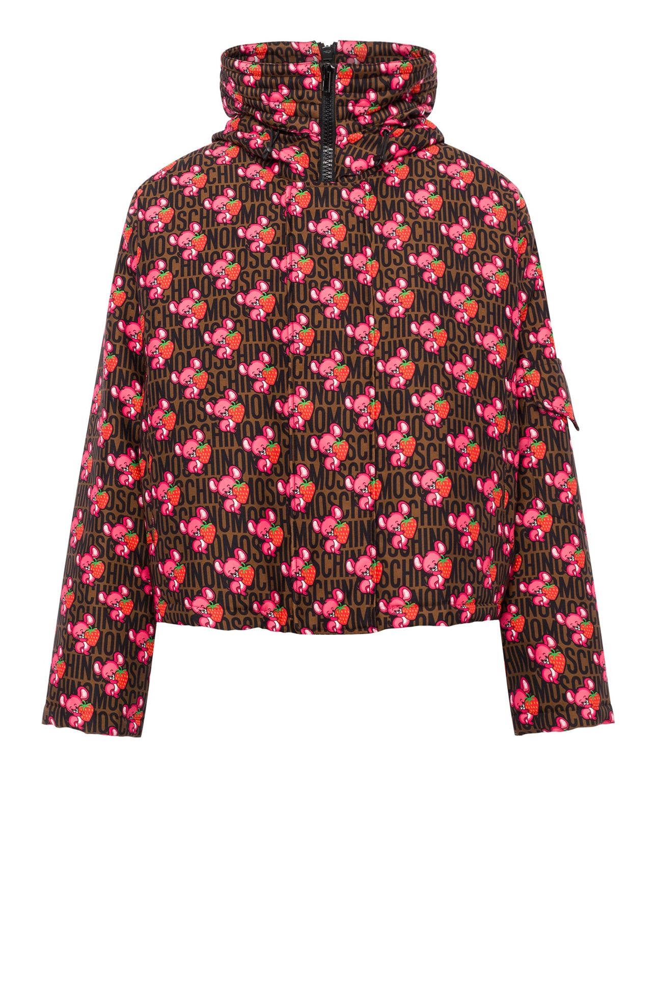 ILLUSTRATED ANIMALS NYLON GABARDINE WINDBREAKER BROWN 3