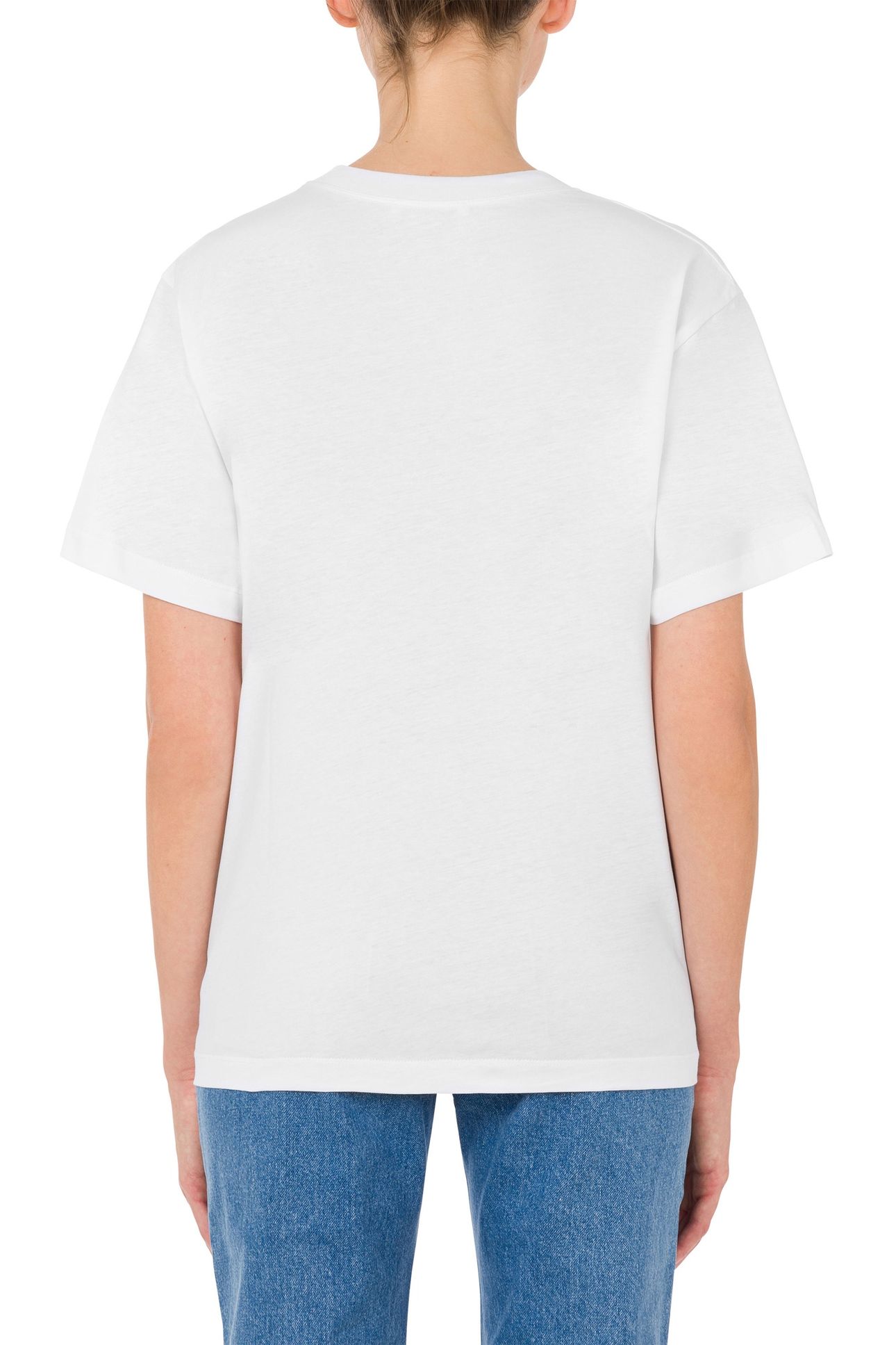 T-SHIRT IN JERSEY PEACE SYMBOL WHITE 2