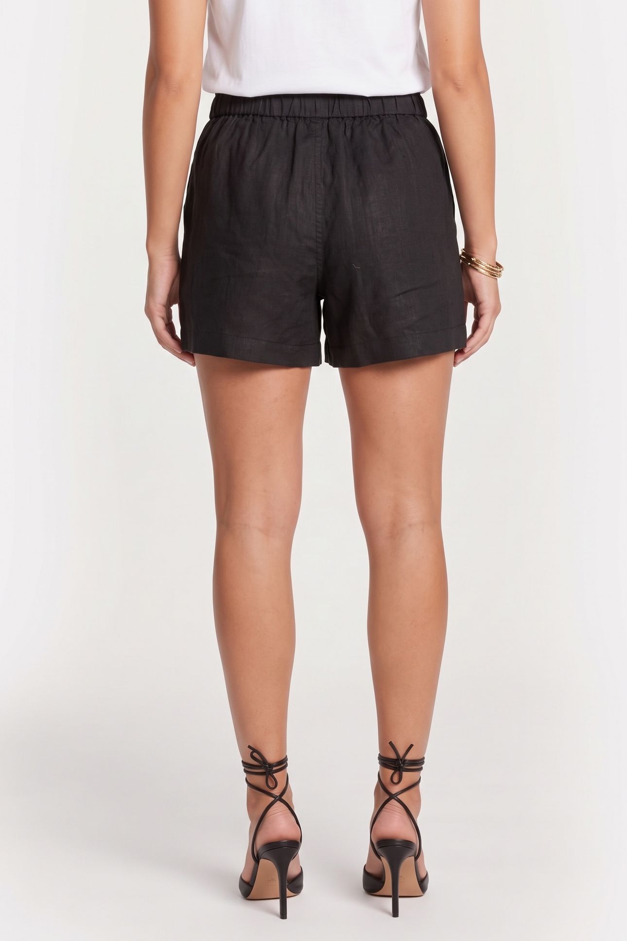 MAJLI LINEN SHORTS BLACK 2