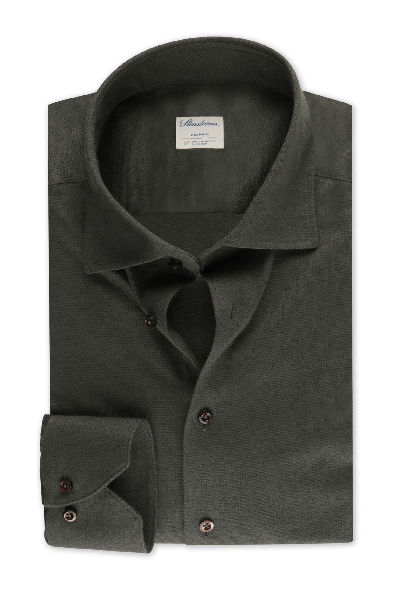 JERSEY SHIRT, SLIMLINE DARK GREEN 1