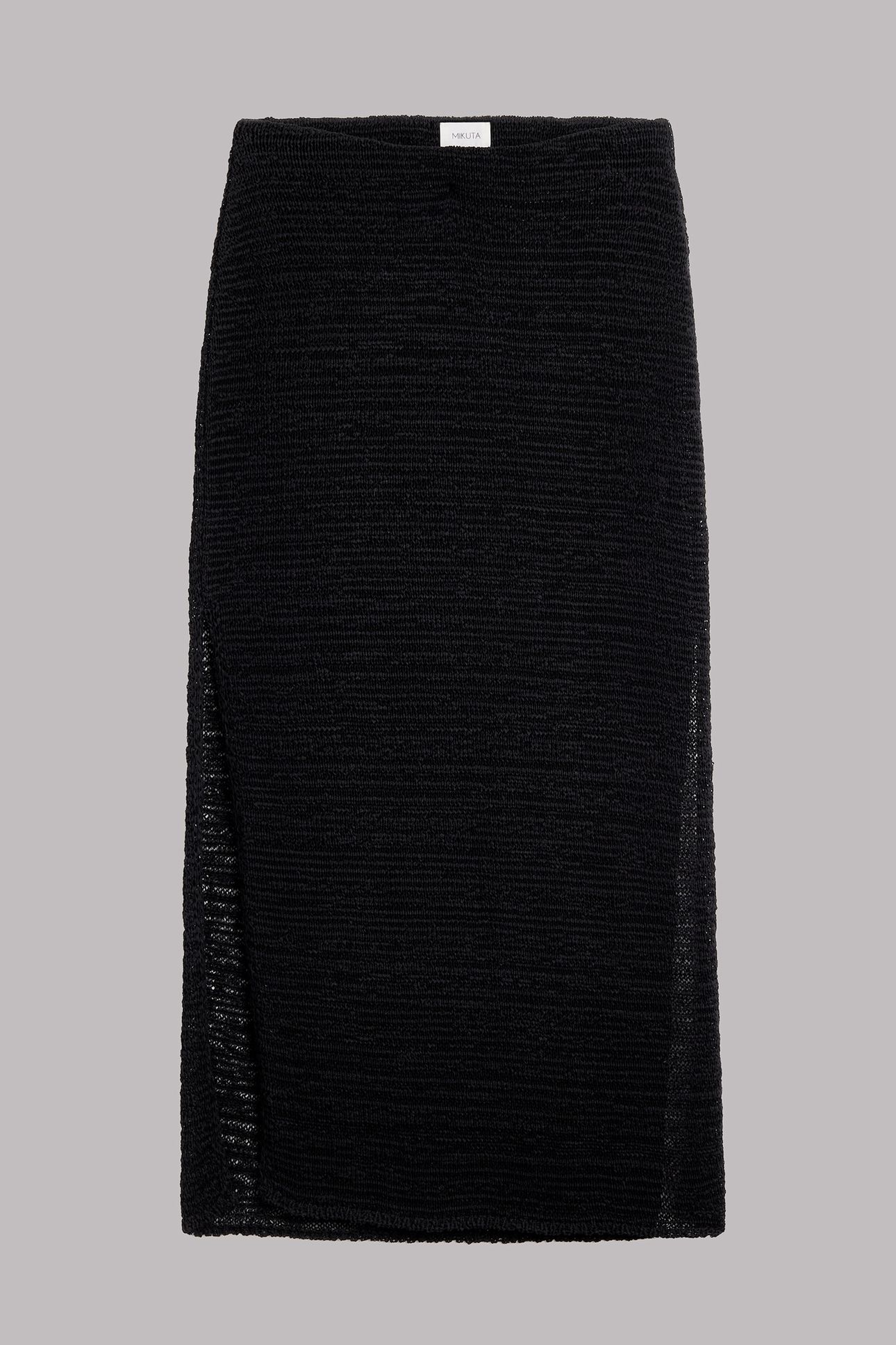 THE BLACK LONG KNITTED SKIRT BLACK 3