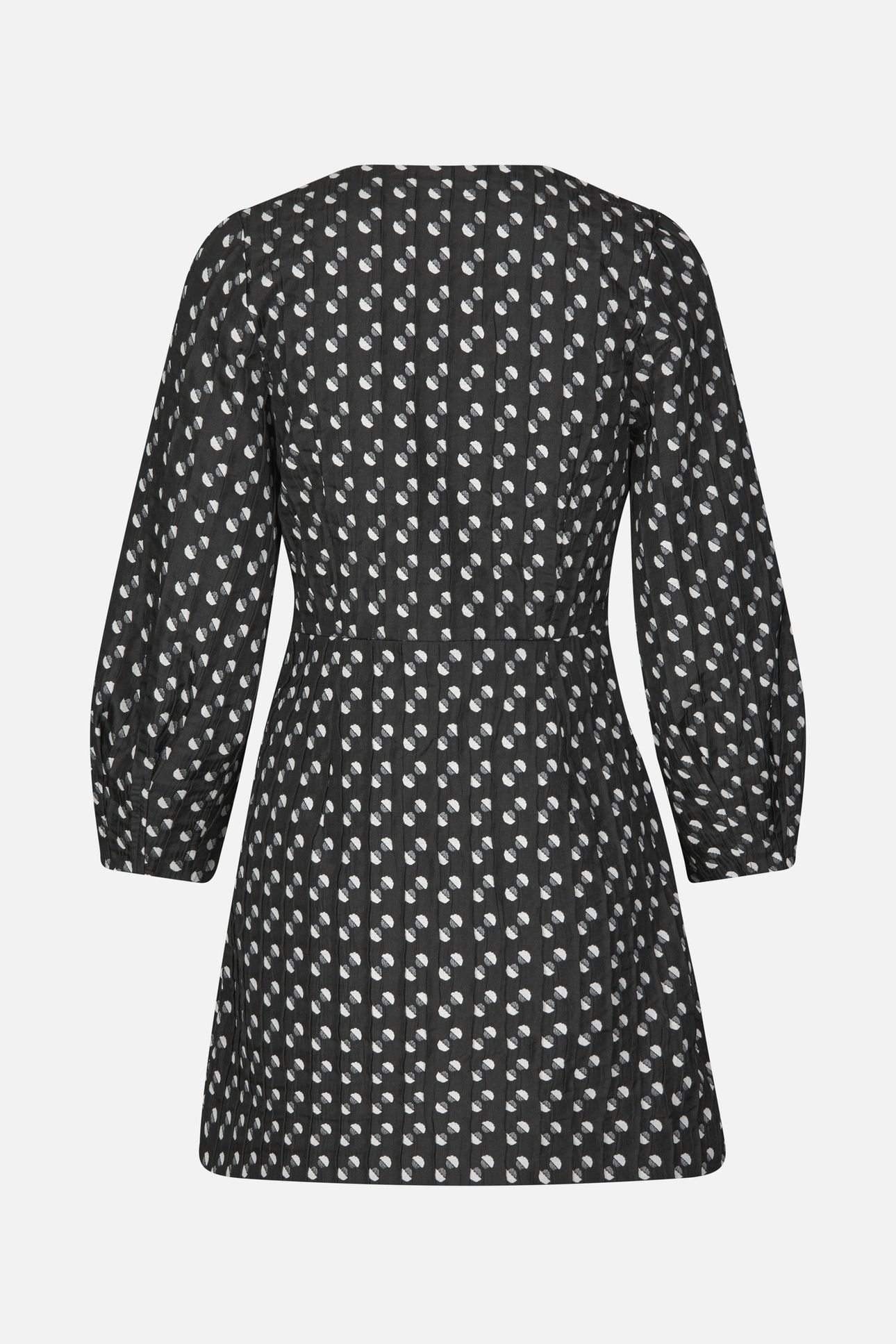 AFIFA DRESS BLACK JACQUARD DOT 4