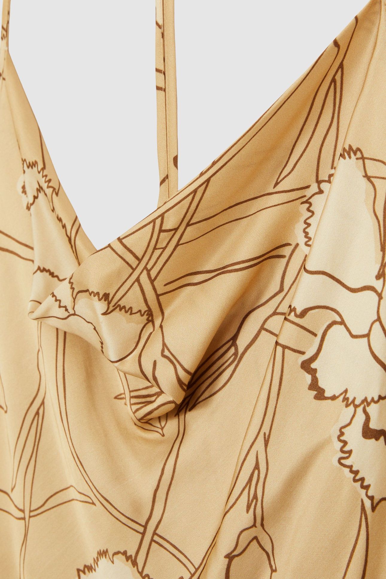 FLORAL PRINTED SLIP DRESS GOLD 5
