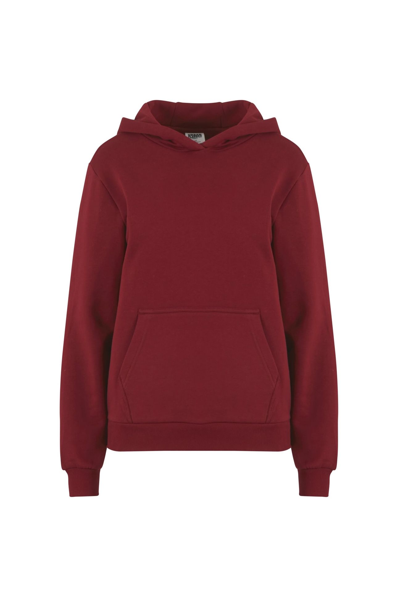 LADIES ESSENTIALS LOOSE BRUSHED FLEECE HOODY BURGUNDY 3