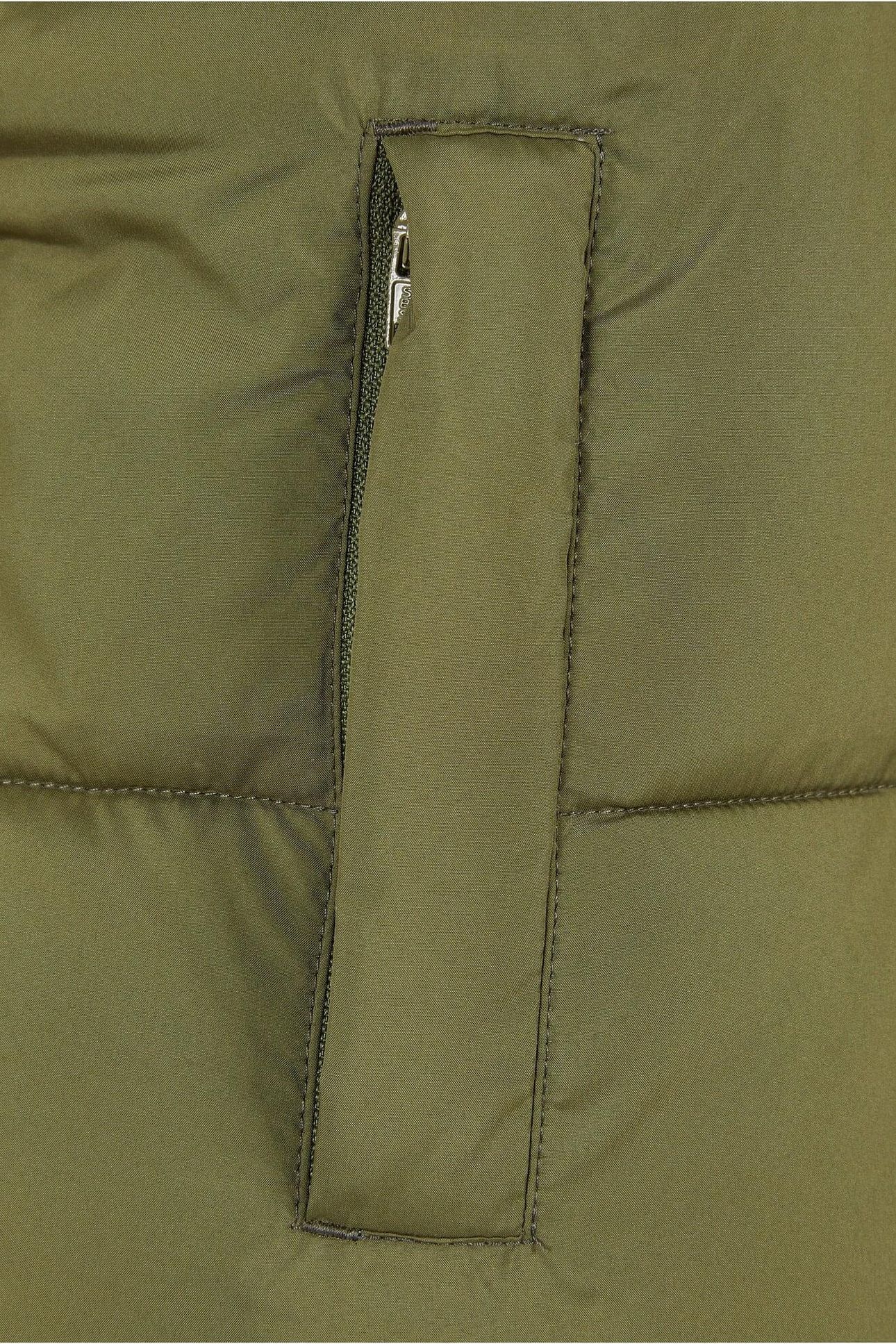 LADIES WAISTED PUFFER VEST OLIVE 6