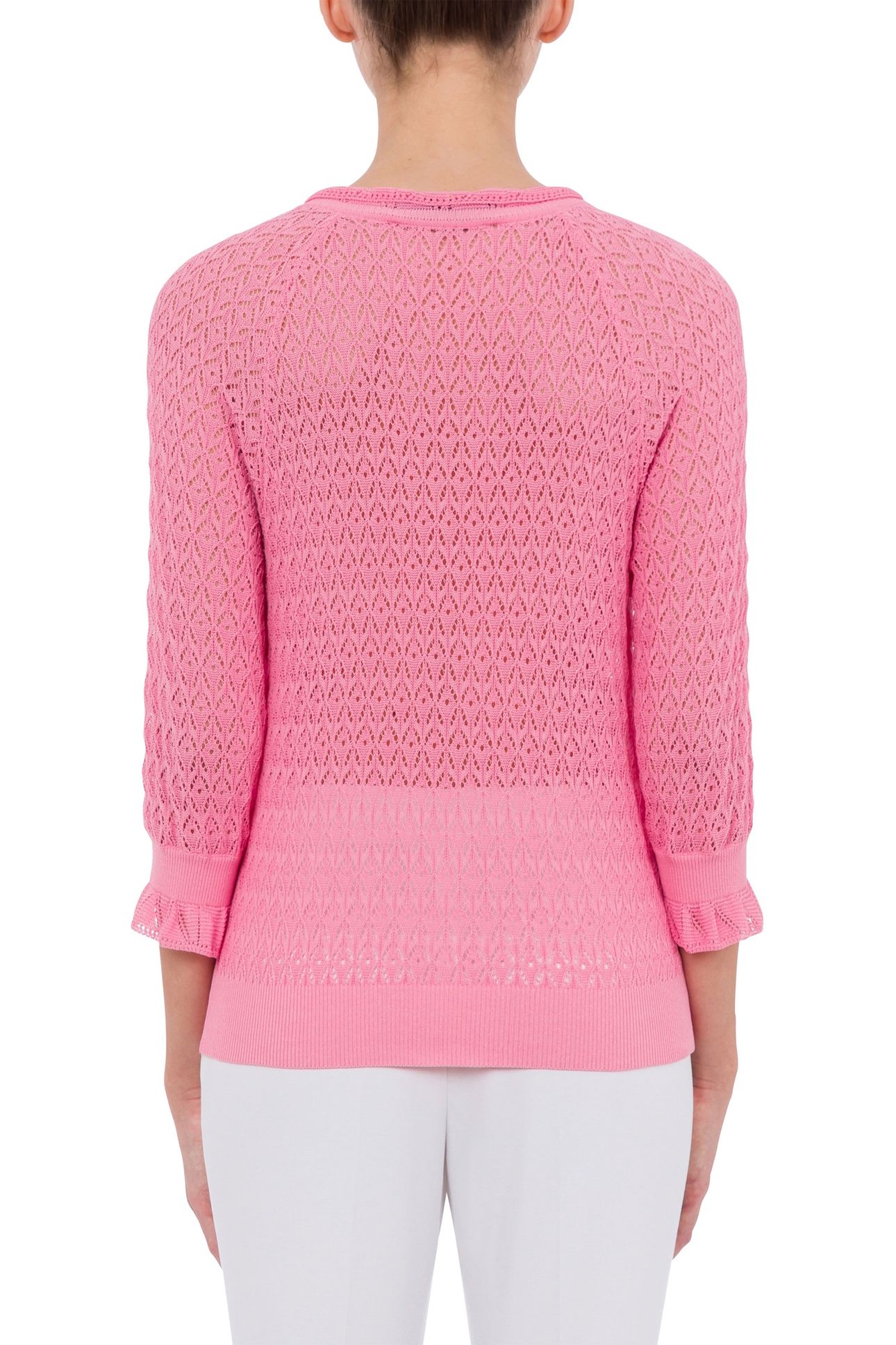 PUNCHED COTTON SWEATER PINK 2