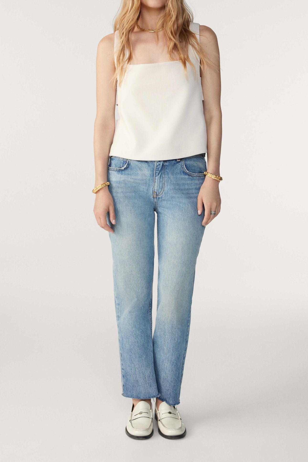 SLEEVELESS TOP ECRU 5