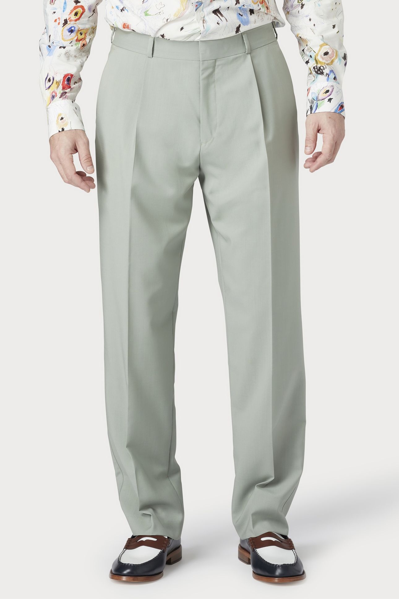 MENS TROUSER LT GREYISH GREEN 1