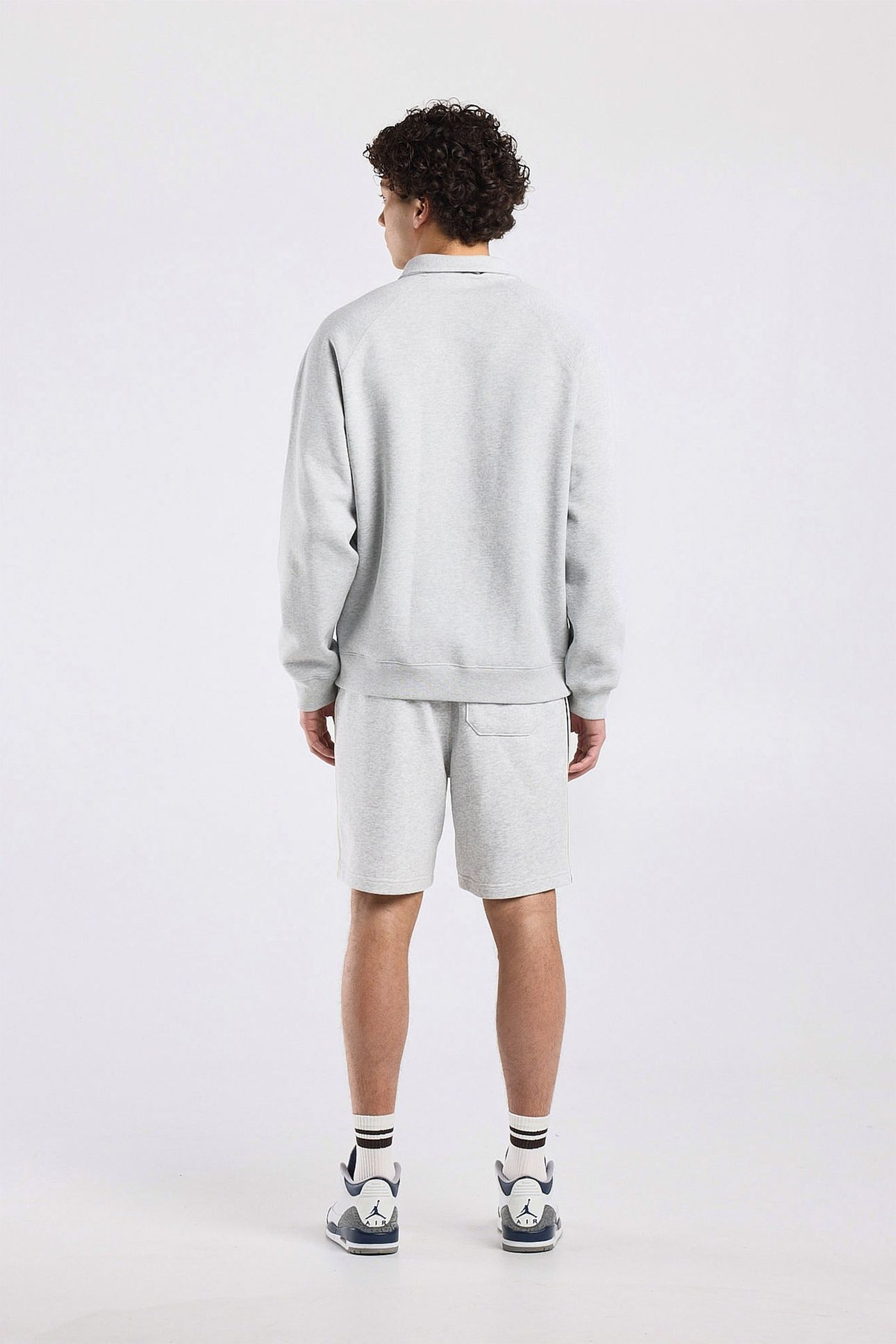 SIDNEY HALF ZIP LIGHT GREY MELANGE 2