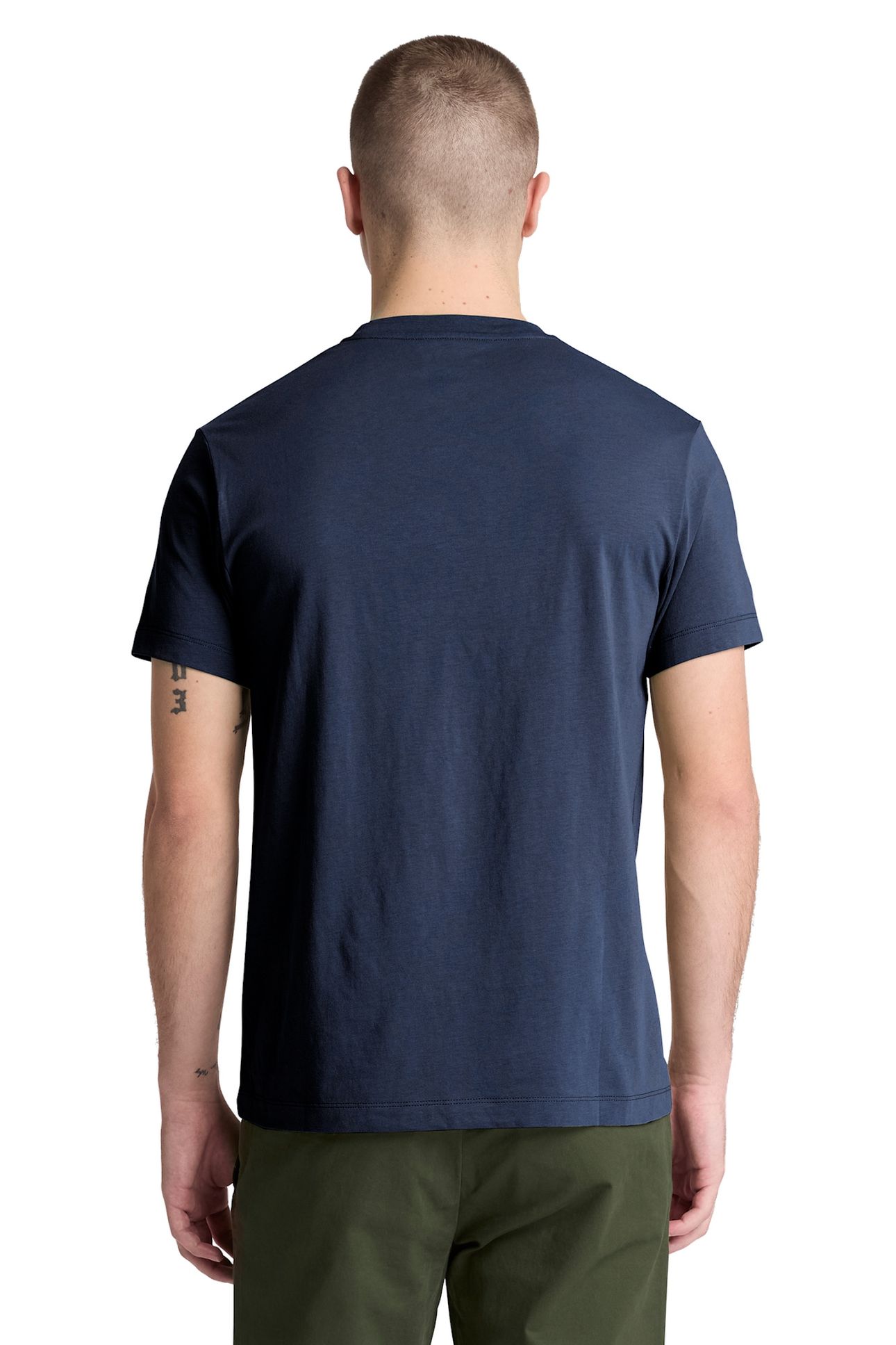 OYSTER RIVER CHEST LOGO SS TEE SLIM DARK SAPPHIRE 2