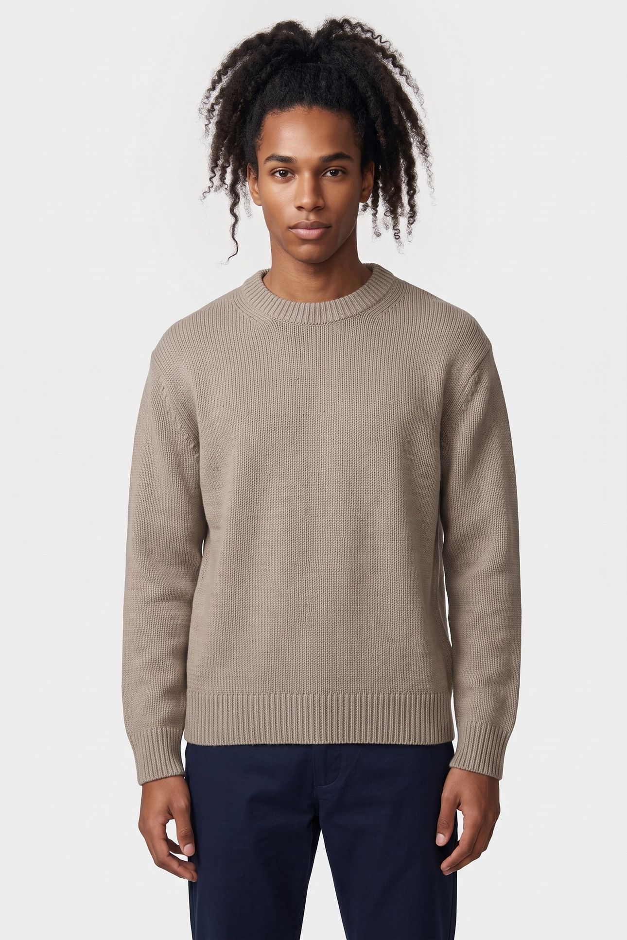 SANIT OVERSIZED CREW BEIGE 1