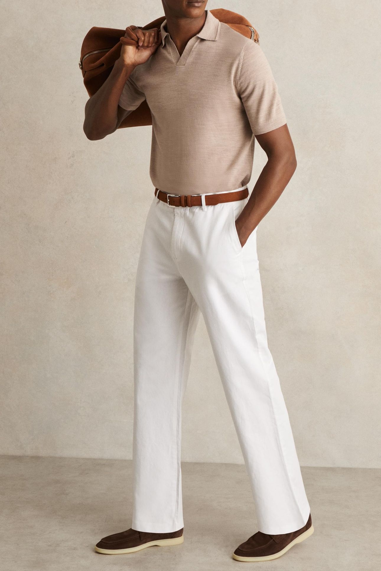 COTTON RELAXED FIT TROUSER WHITE 2