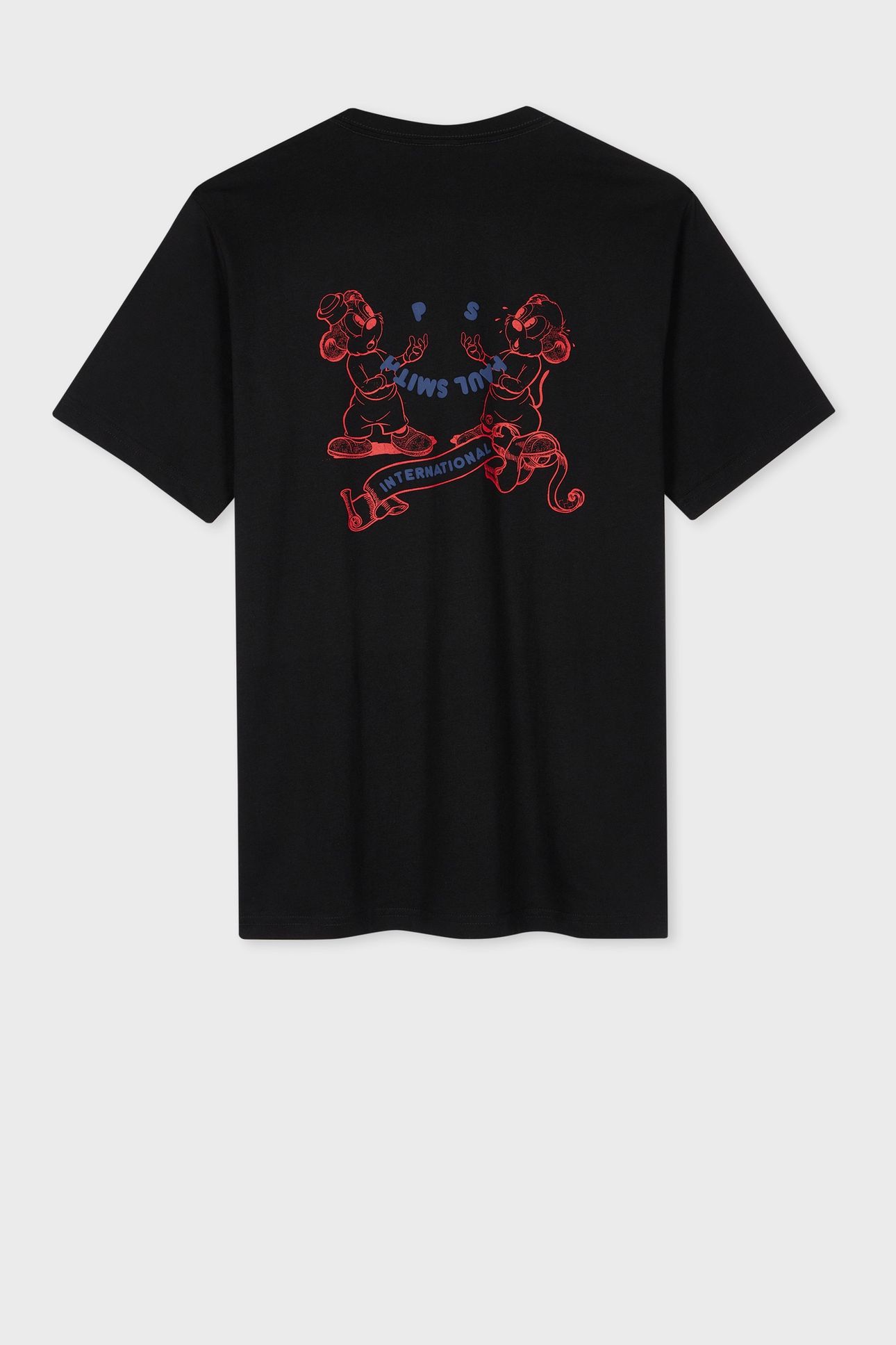 MENS REG FIT SS T SHIRT INTERNATIONAL BLACK 6
