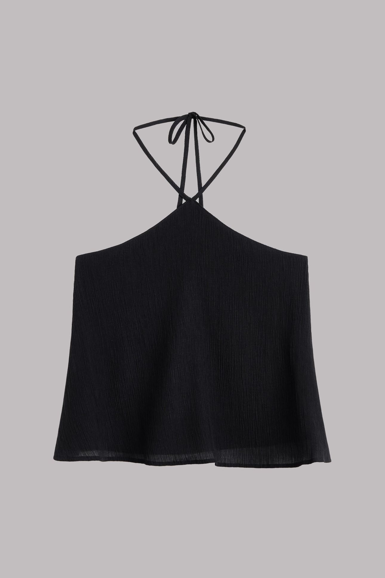 THE BLACK HALTERNECK TOP BLACK 3