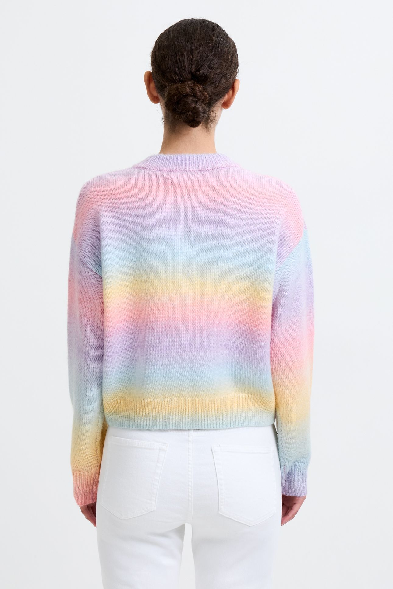 SPACE DYE BUTTON CARDIGAN RAINBOW MULTI 4