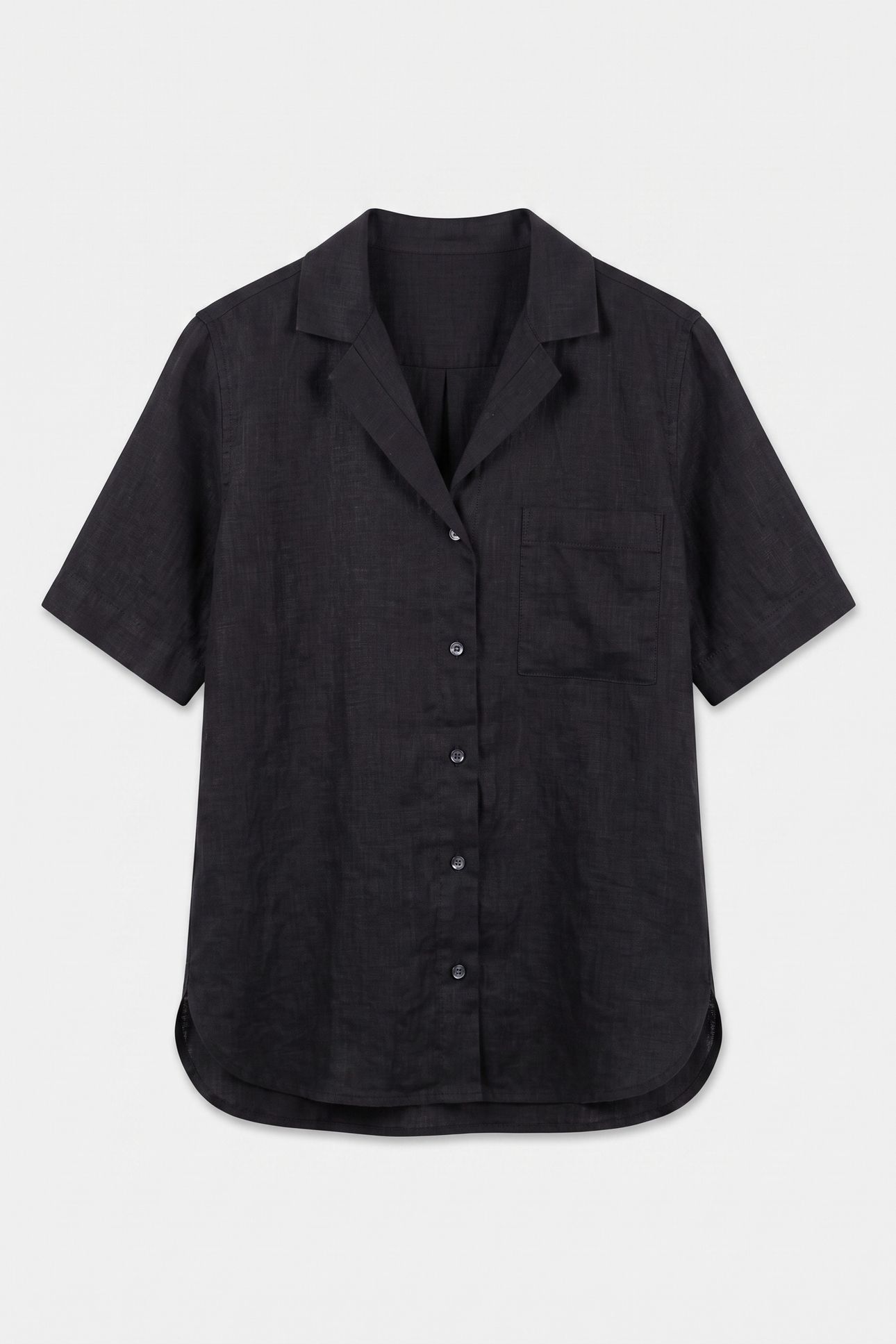 LEONEN RESORT LINEN SHIRT BLACK 3