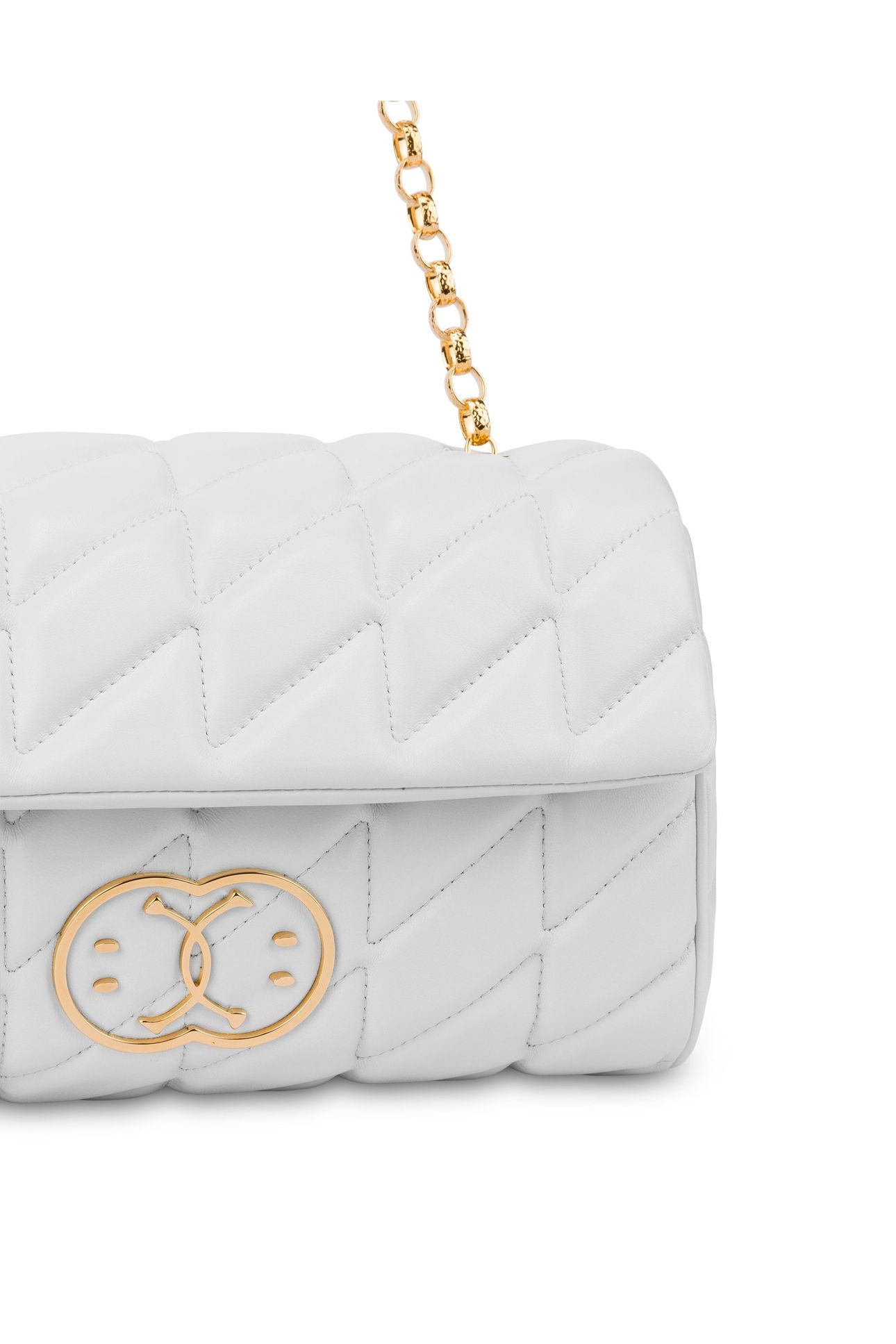 DOUBLE SMILEY® QUILTED SHOULDER BAG WHITE 4