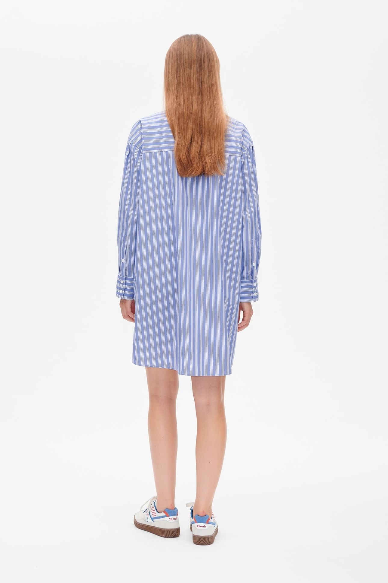 ANCIA DRESS WEDGE BLUE STRIPE 2