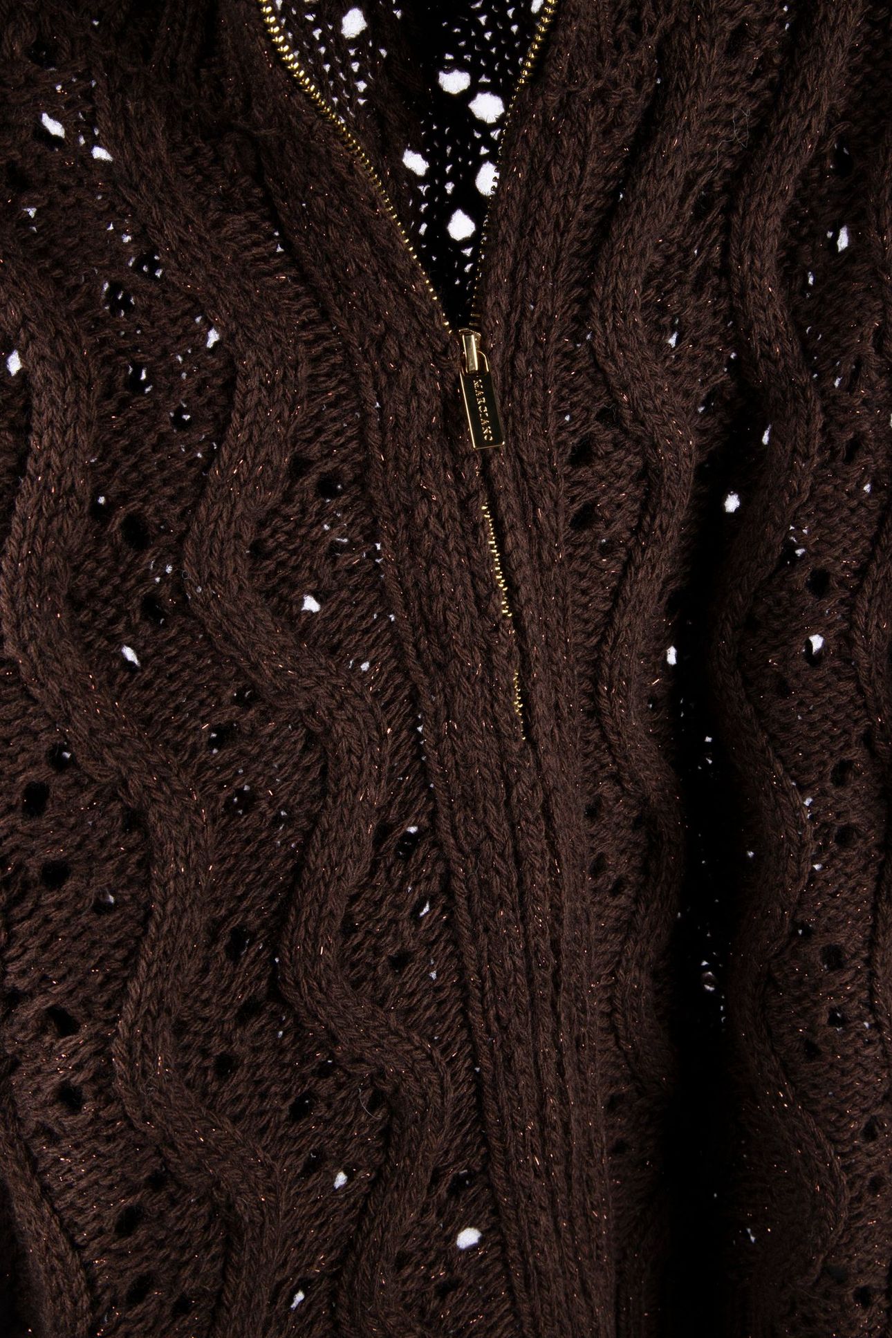 ADENORA ZIPPED CARDI CHOCOLATE BROWNIE MU 4