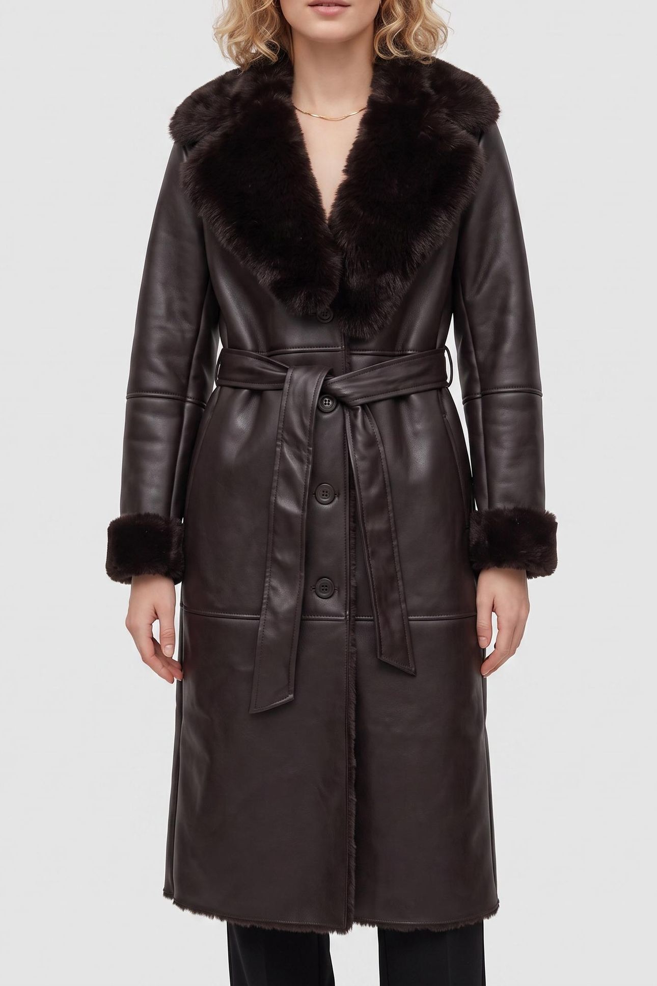 ZOEY FAUX LEATHER CO CHOCOLATE BROWNIE 1