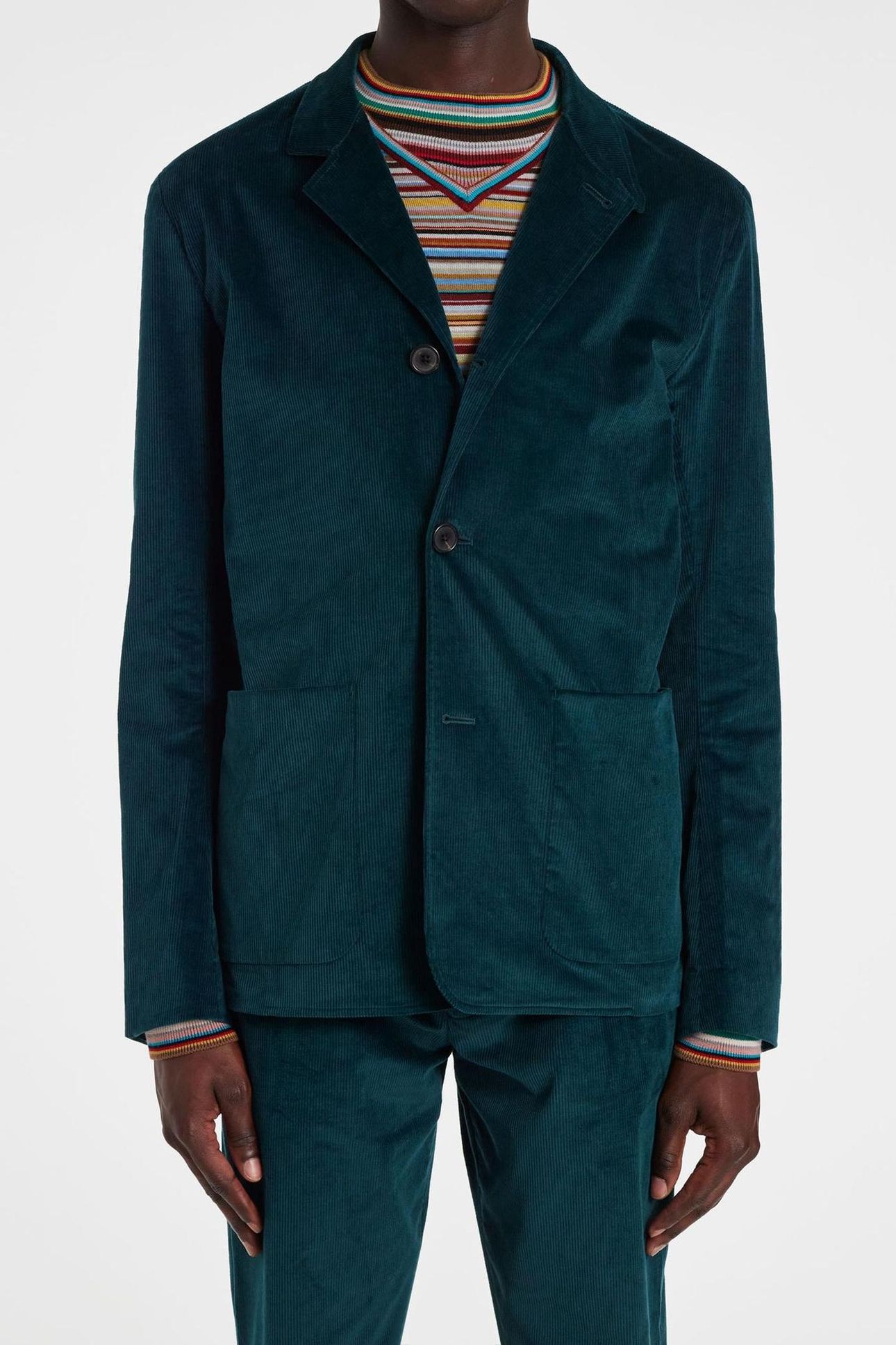 MENS 4BTN CASUAL JKT PETROL GREEN 1