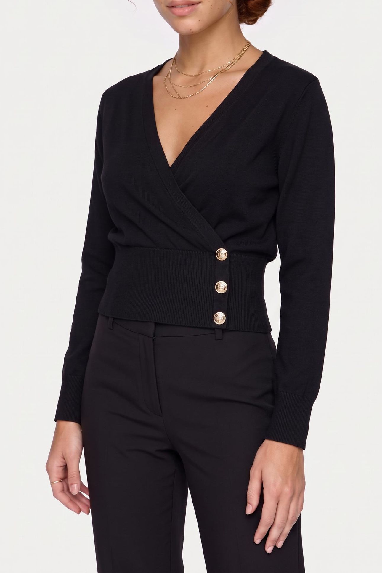 FLORENCE LS CROSSED JET BLACK A996 1