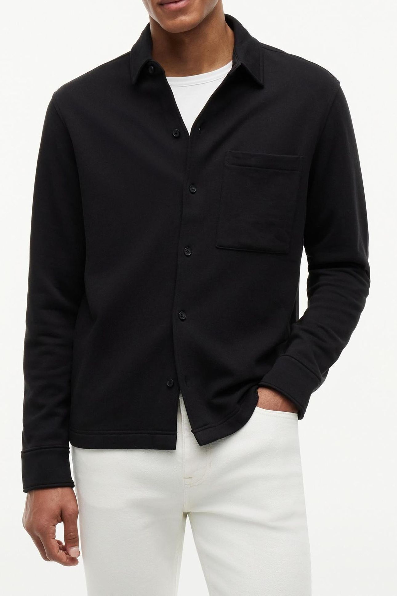 BUTTON-UP CHEST-POCKET JACKET BLACK 1