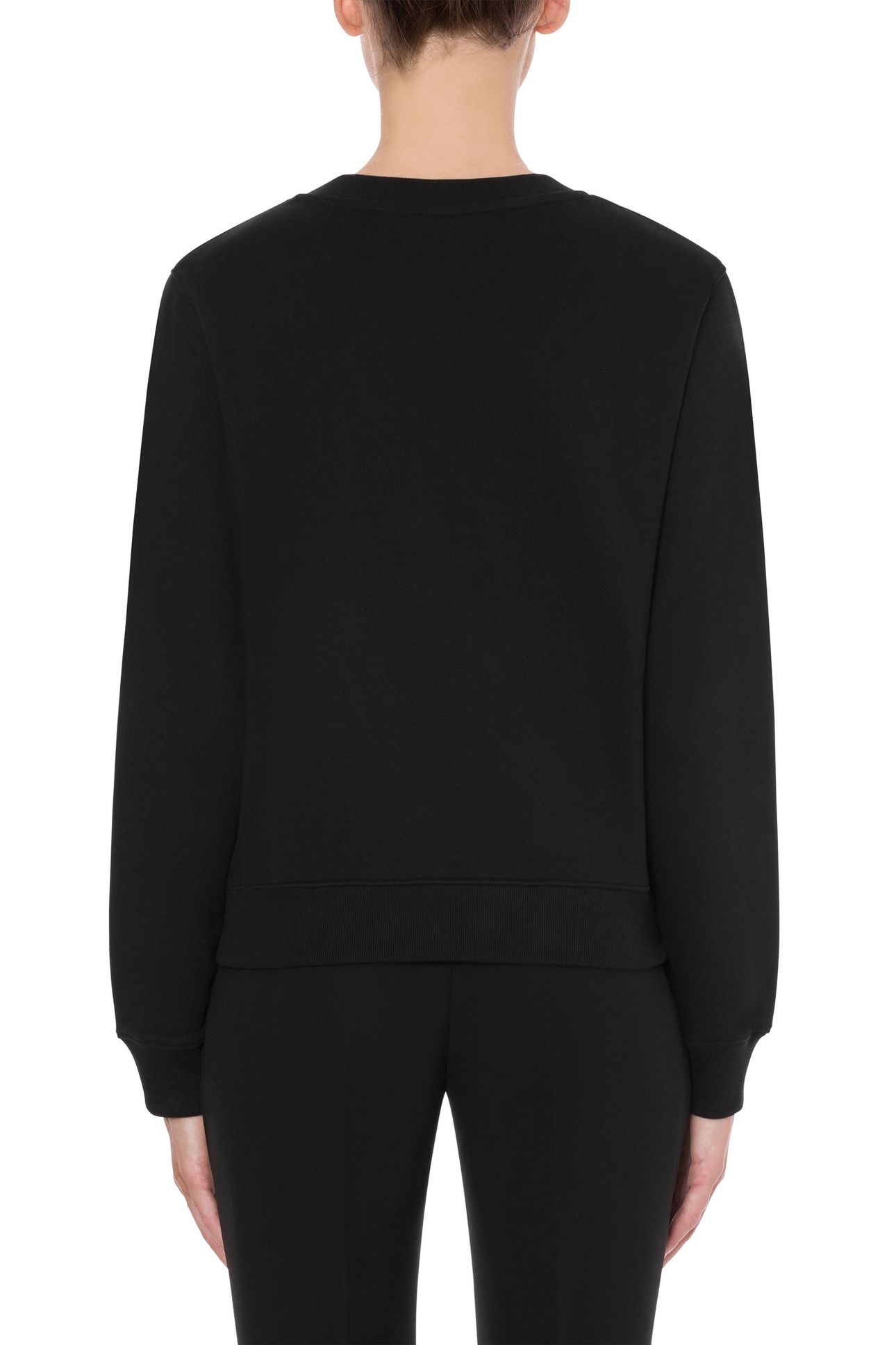 MIRROR TEDDY BEAR ORGANIC COTTON SWEATSHIRT BLACK 2