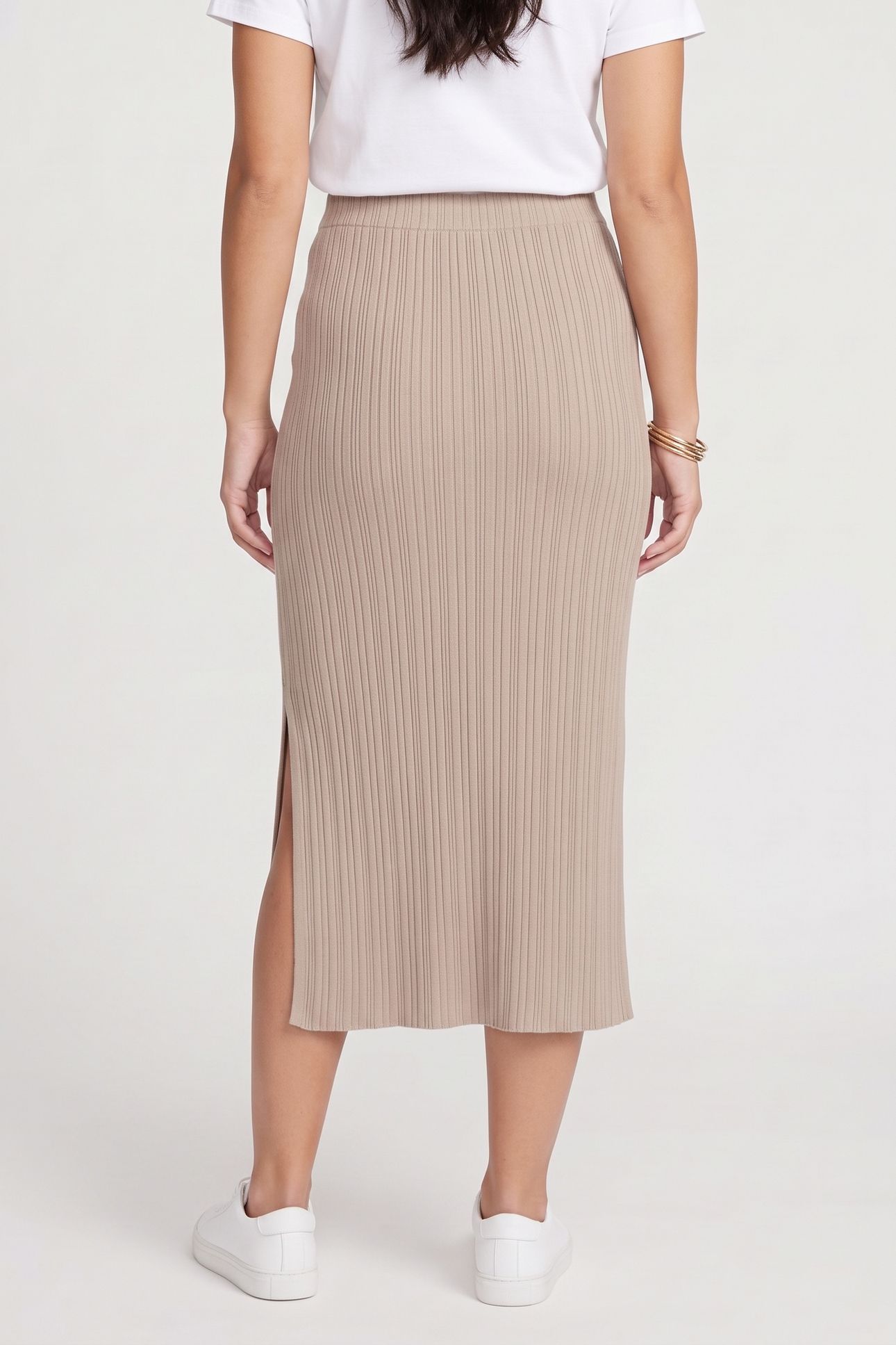 ST MARIA RIB SKIRT BEIGE 2