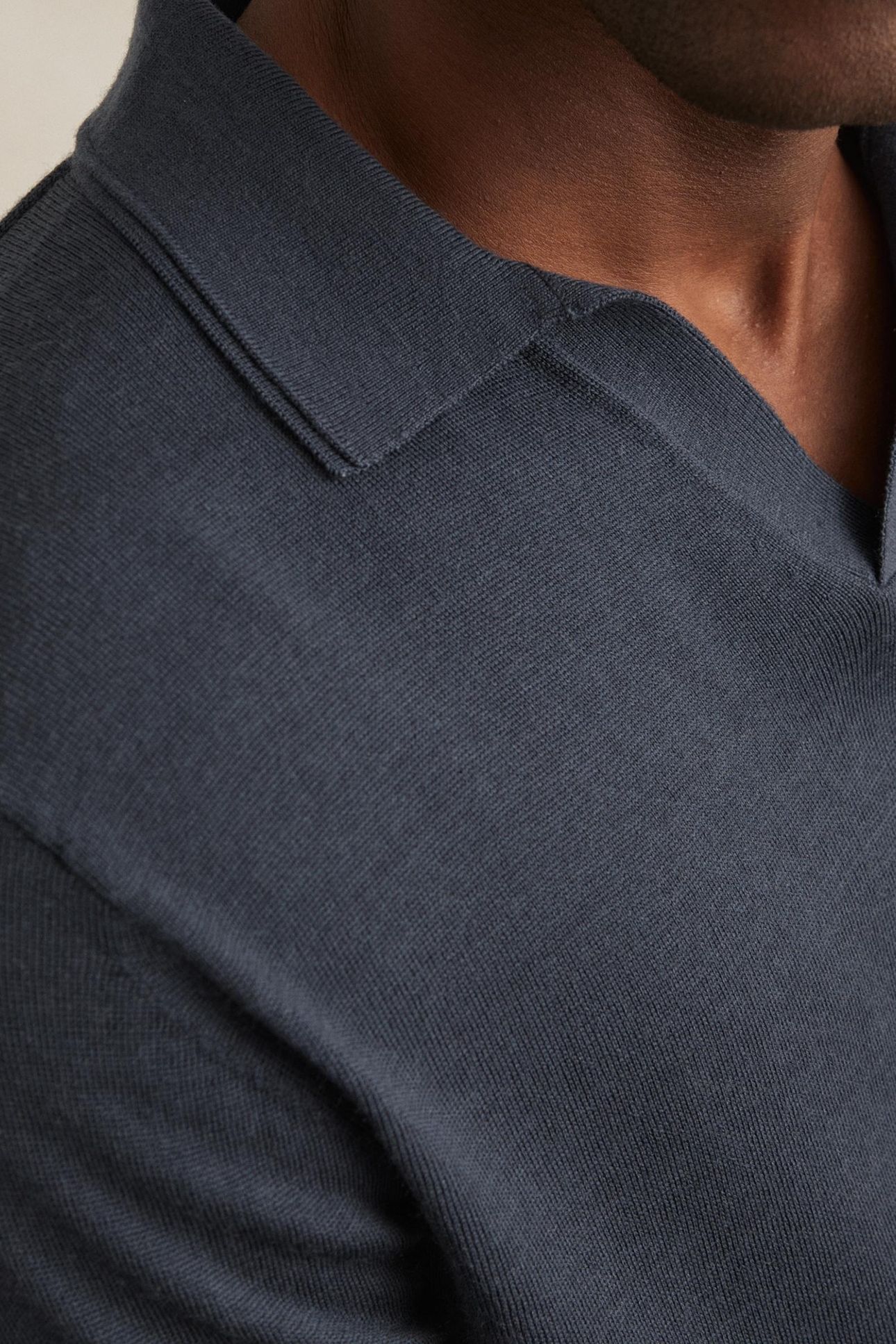 LS MERINO OPEN COLLAR JUMPER MIDNIGHT NAVY 4
