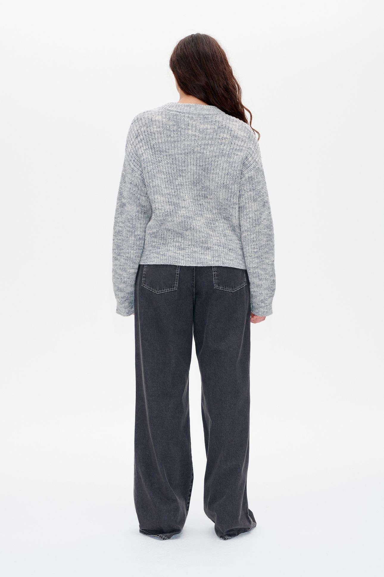 CAT CARDIGAN SILVERGREY MELANGE 3