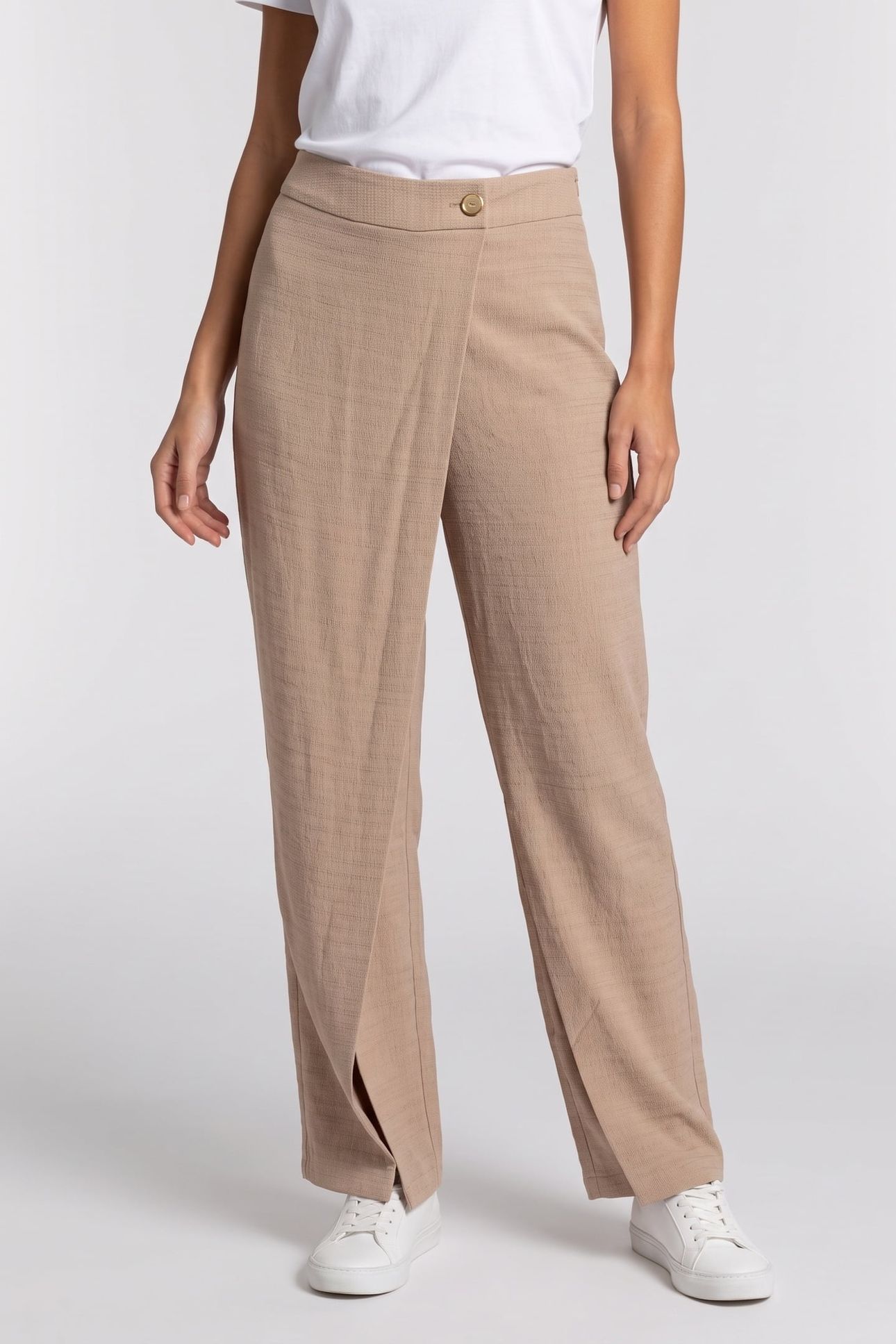 ARIANA OVERLAP TAPER VELVET TAUPE 1